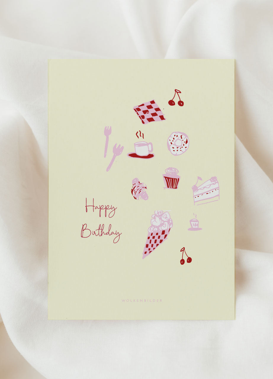 Postkarte No. 282 "HAPPY BIRTHDAY - ICE CREAM"
