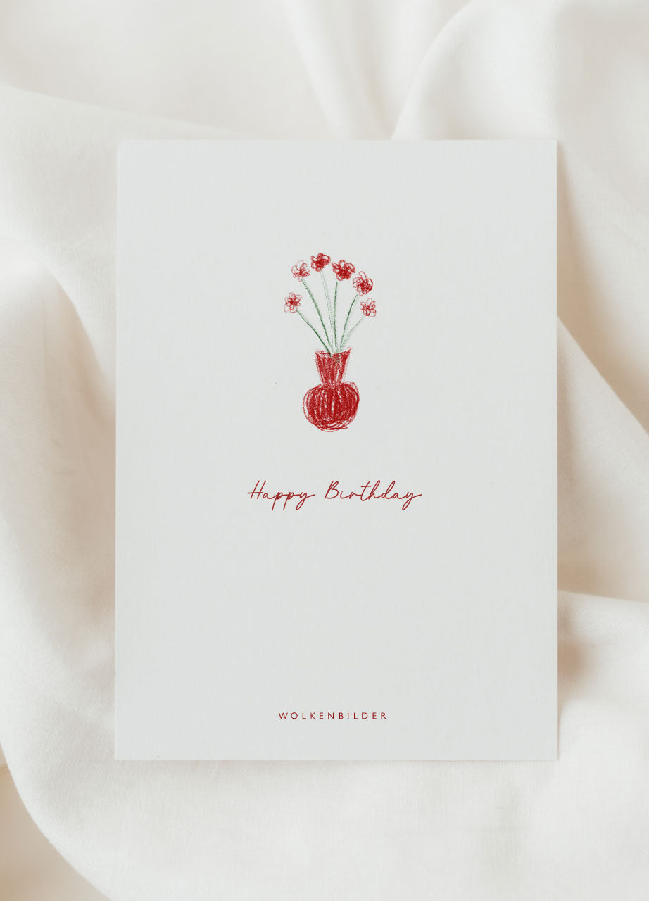Postkarte No. 284 "HAPPY BIRTHDAY - BLUMENSTRAUSS"