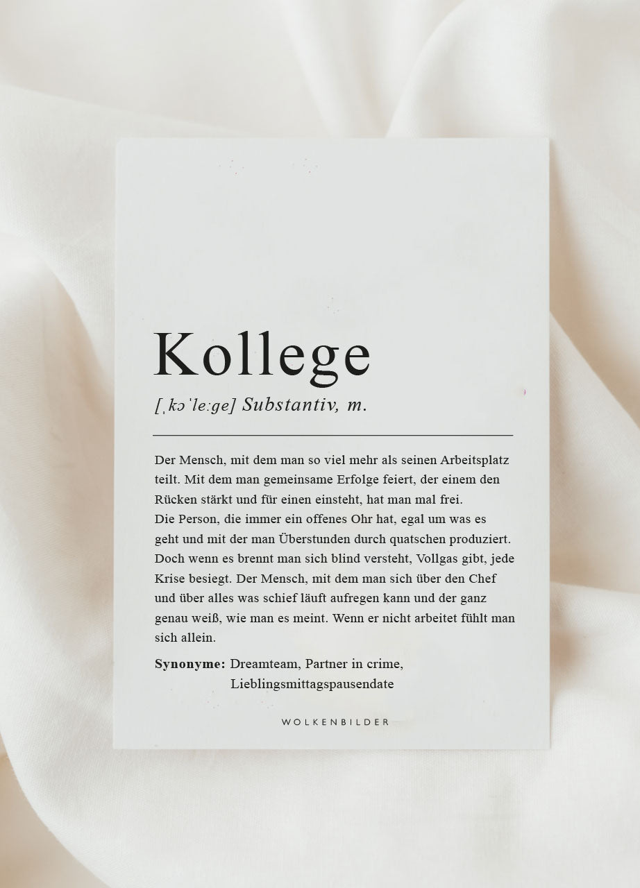 Postkarte No. 293 "KOLLEGE"