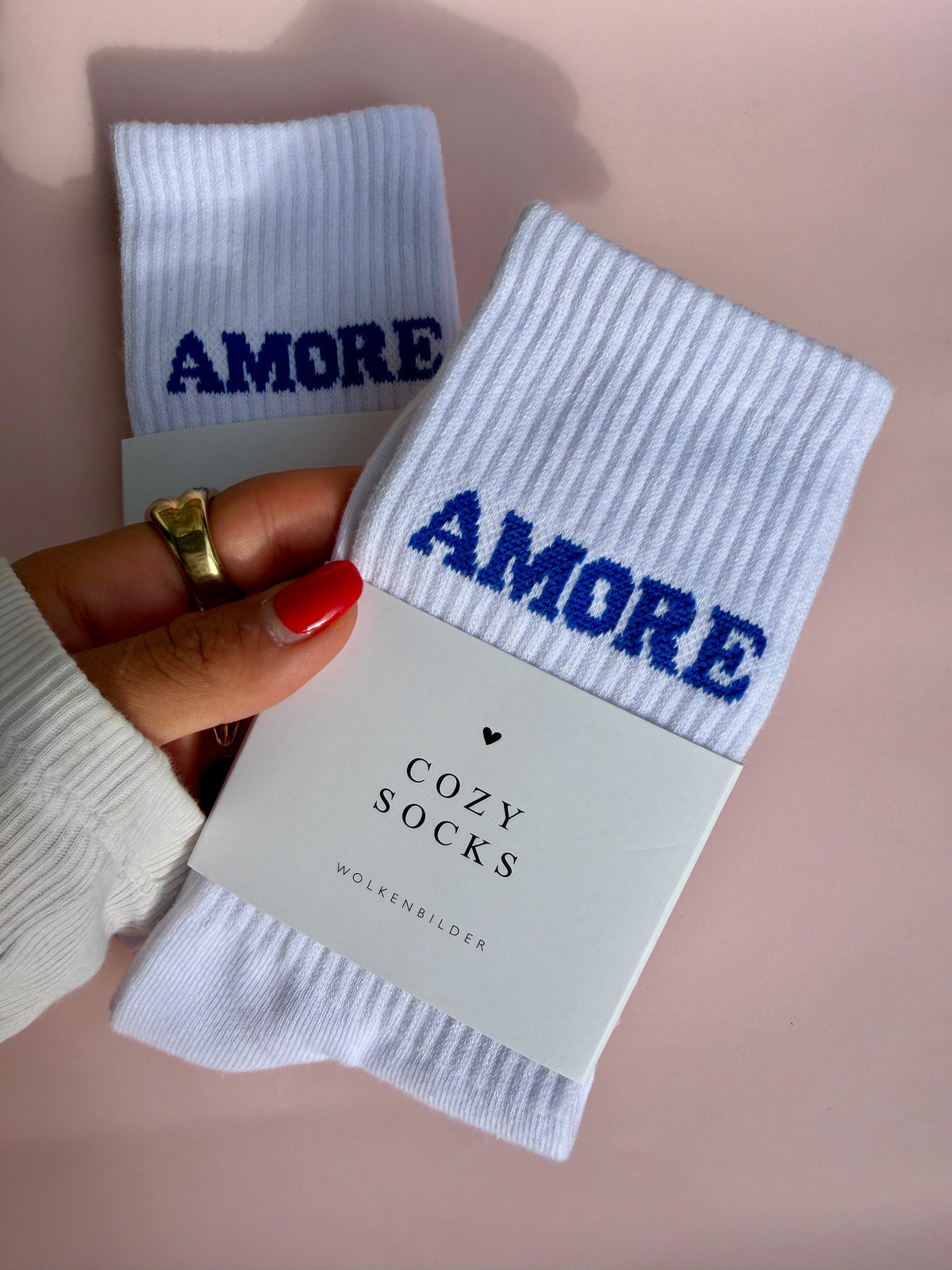 Cozy Socks "AMORE" Blue
