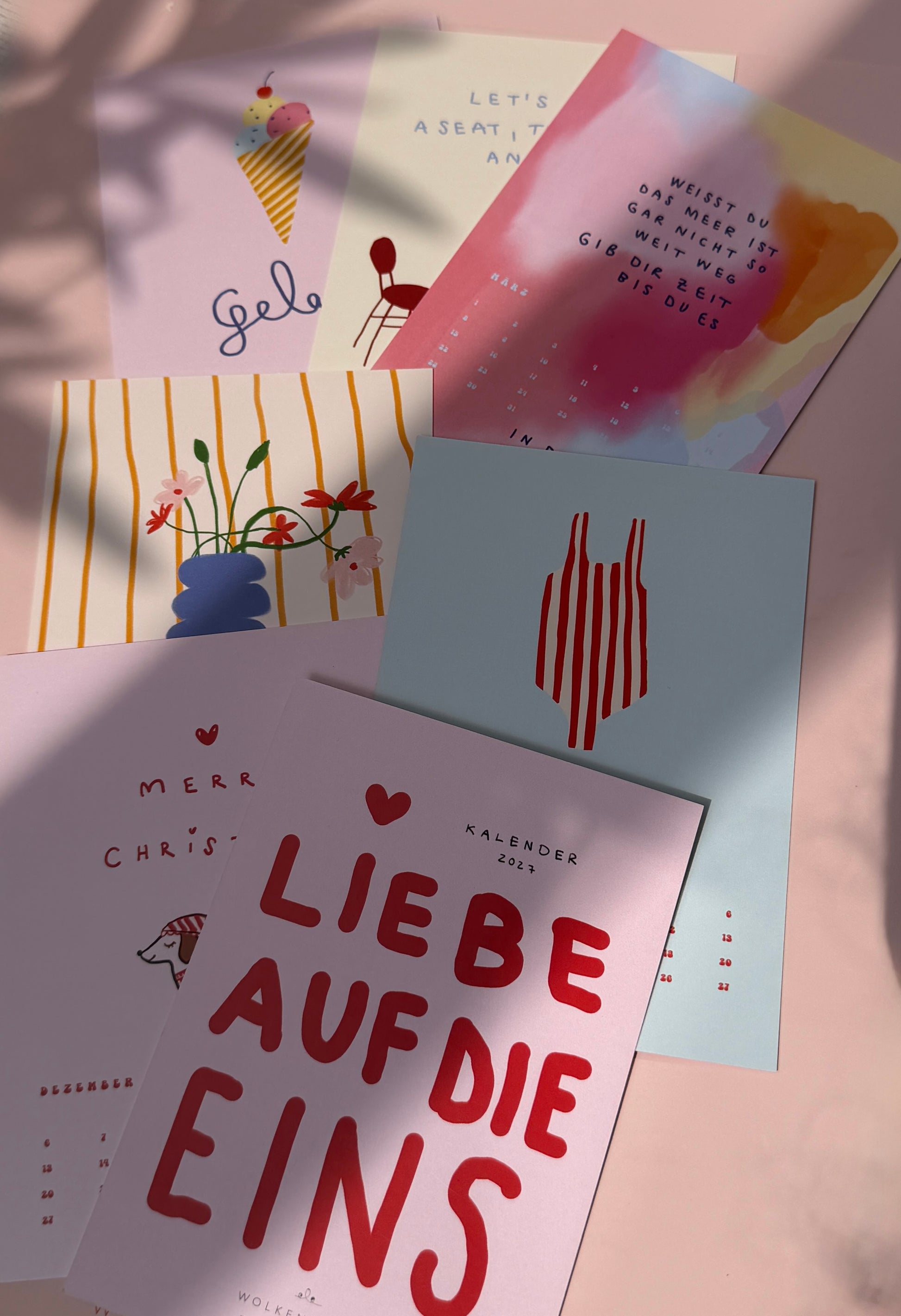 Postkarten-Kalender 2027 zum Aufstellen