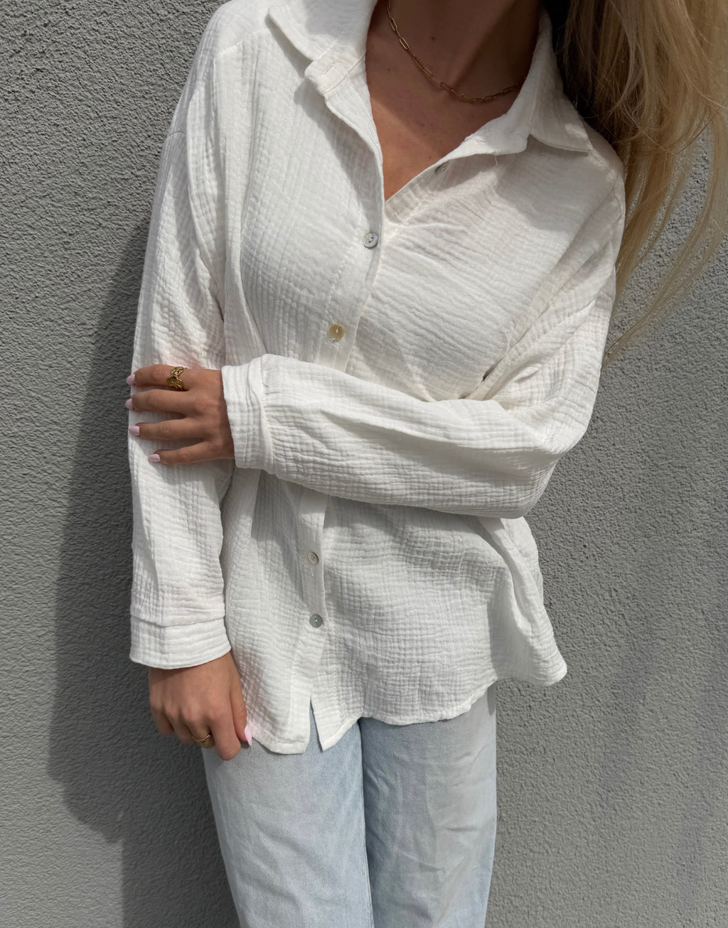 Oversized Bluse "NALA" Weiß