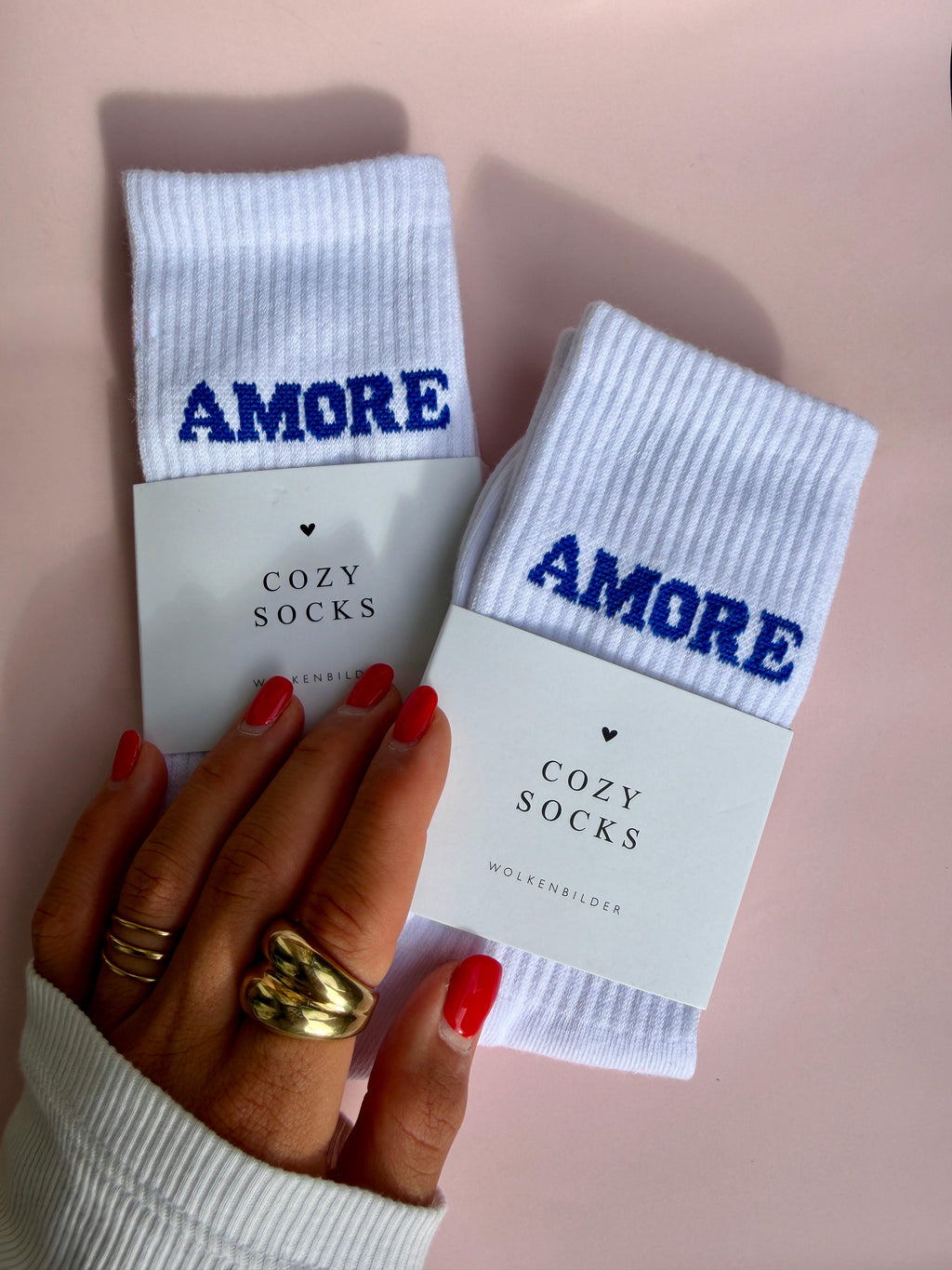 Cozy Socks "AMORE" Blue