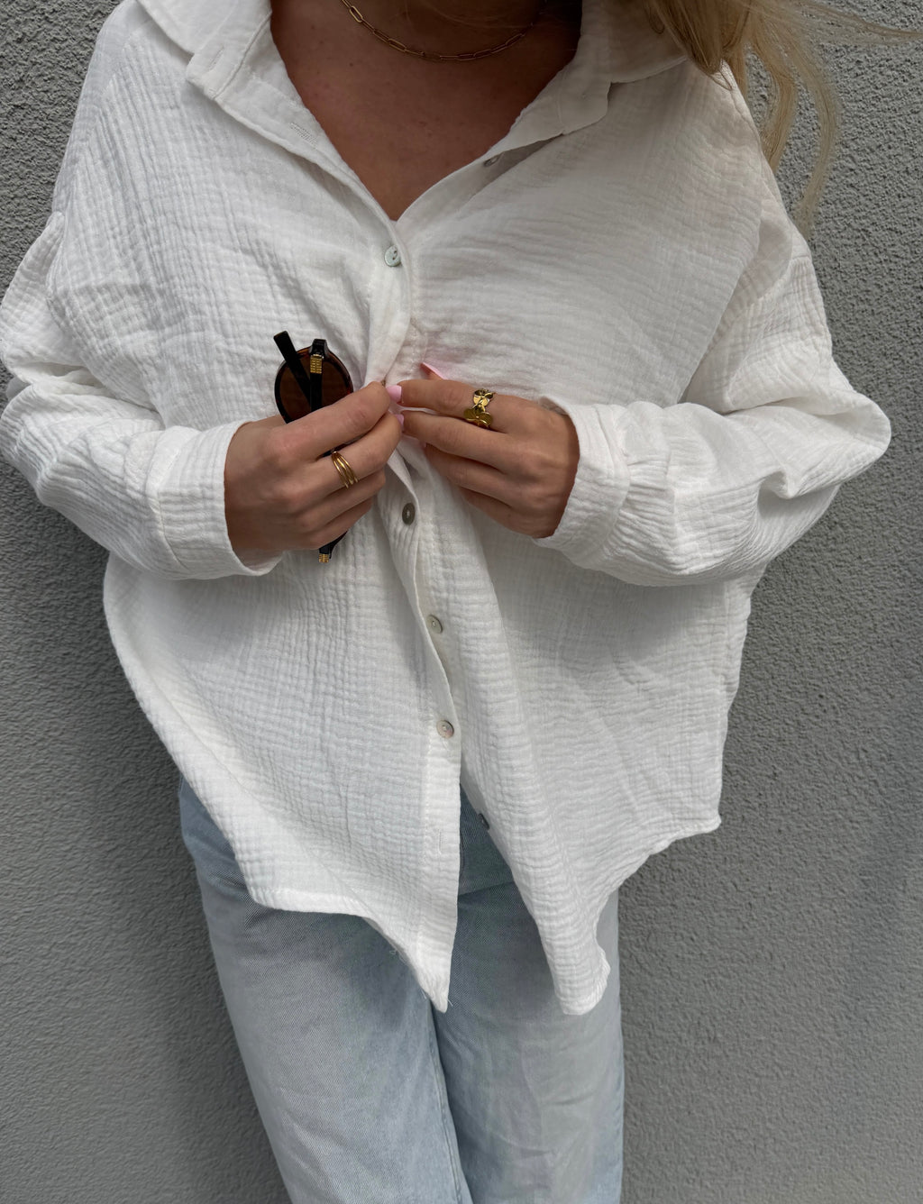 Oversized Bluse "NALA" Weiß