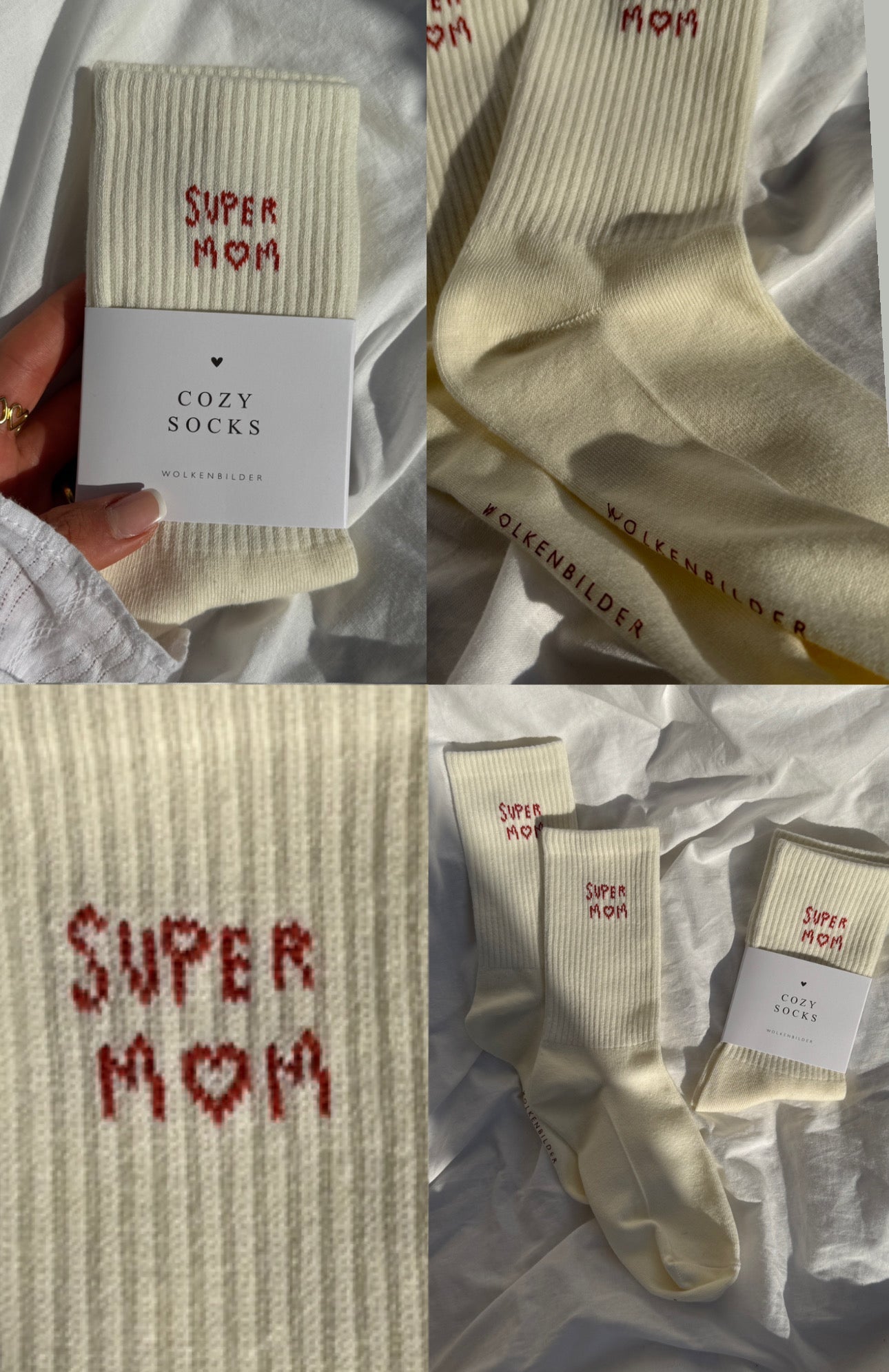 Cozy Socks "Super Mom"