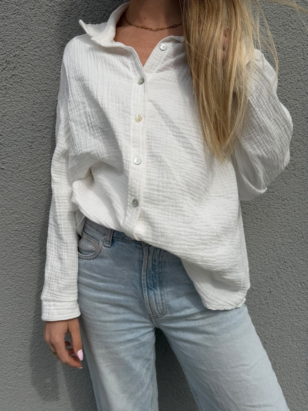 Oversized Bluse "NALA" Weiß