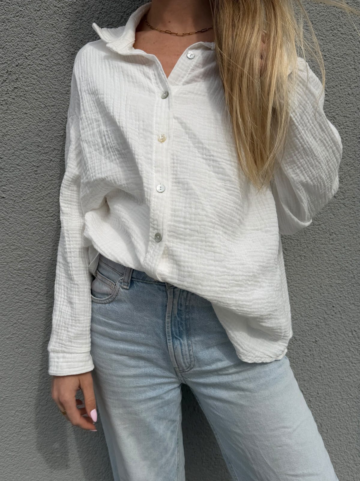Oversized Bluse "NALA" Weiß