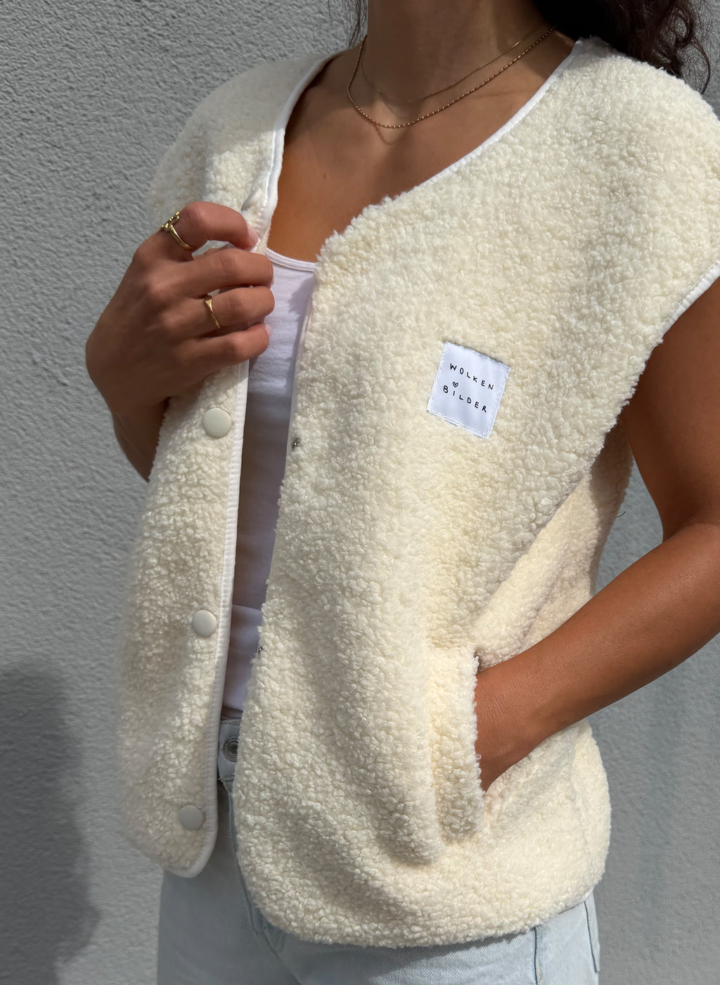 Teddyweste "NOVA" Creme