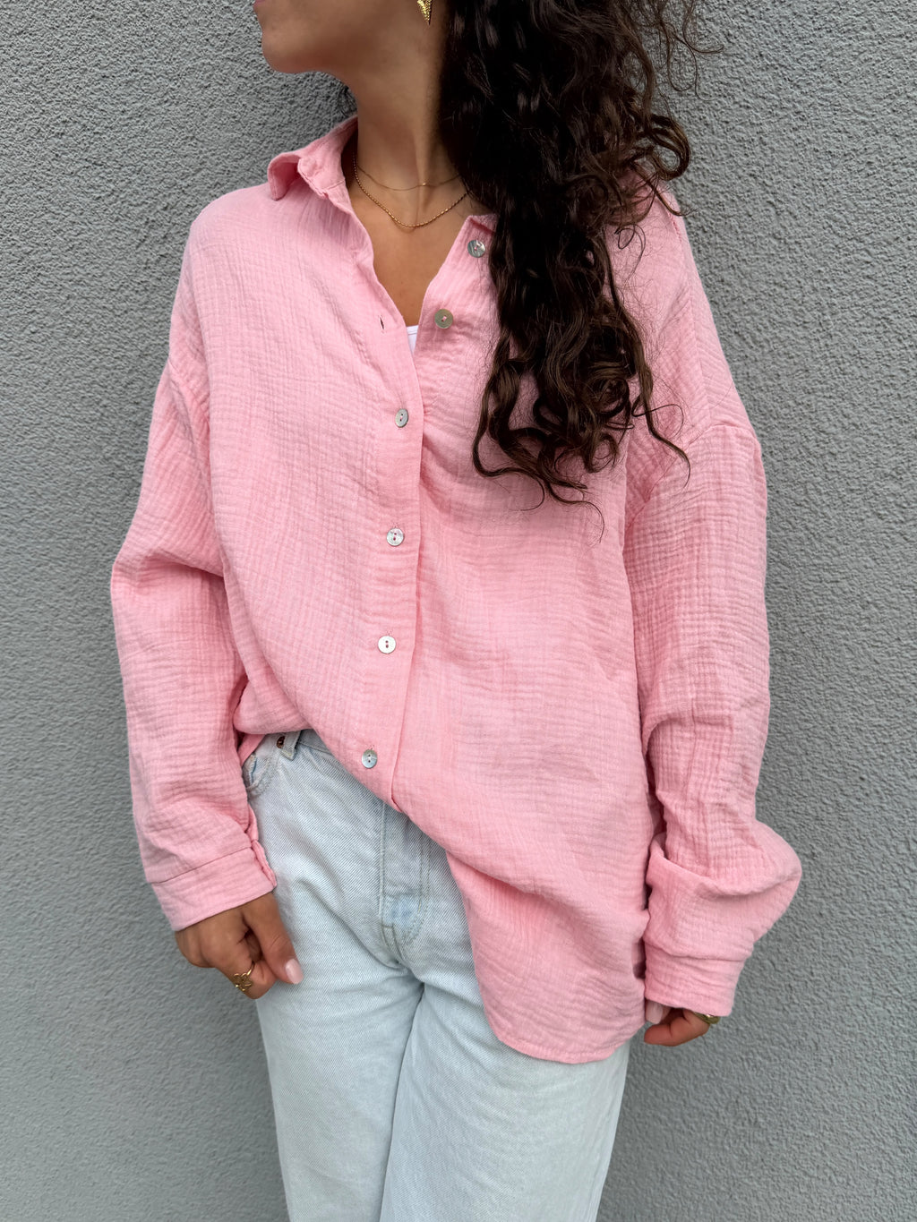 Oversized Bluse "NALA" Rosa