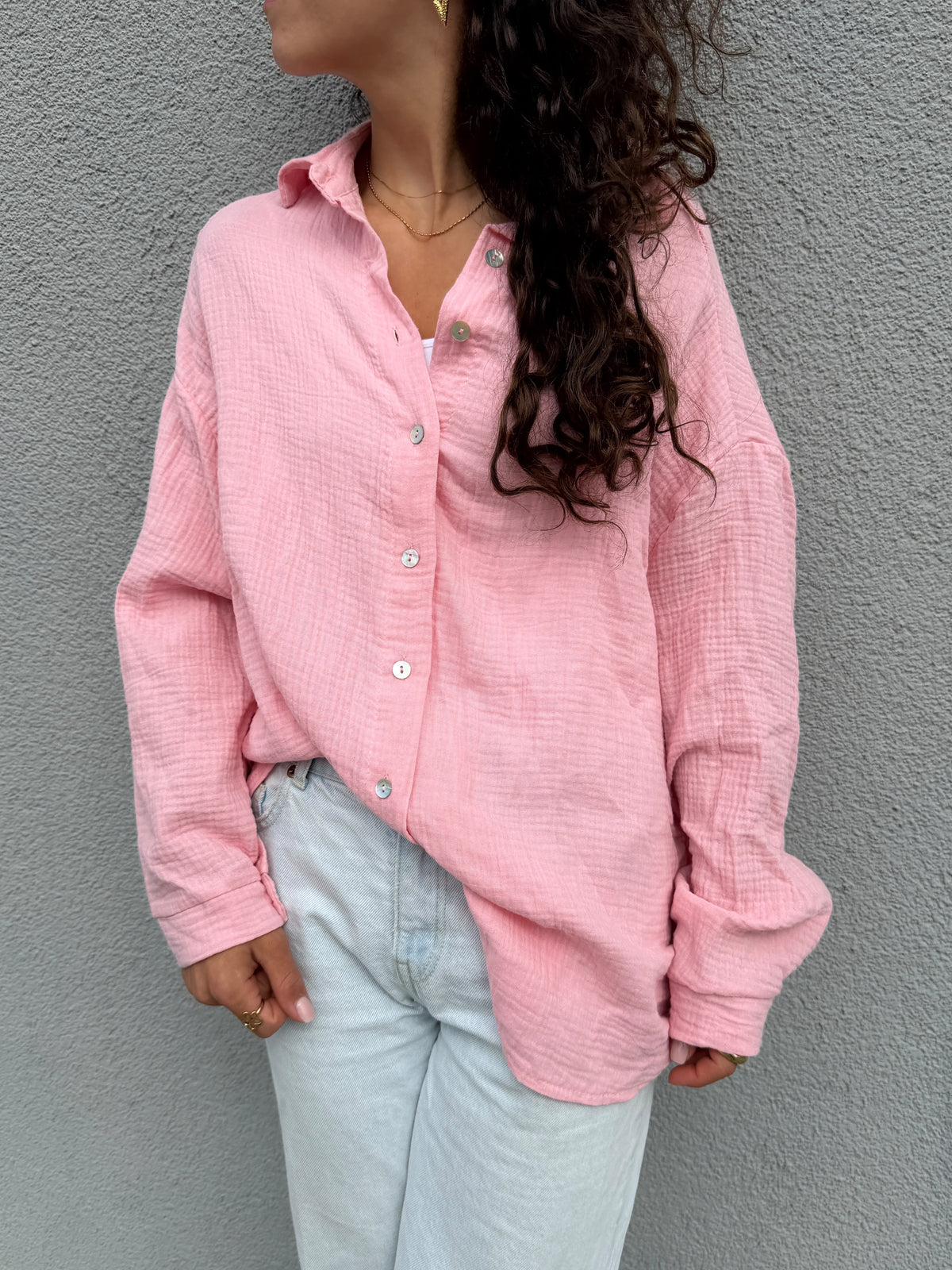 Oversized Bluse "NALA" Rosa