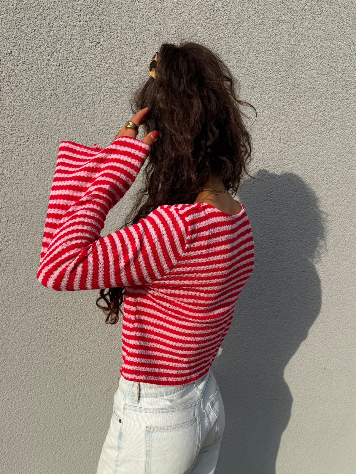 Cardigan "LINA" pink/red