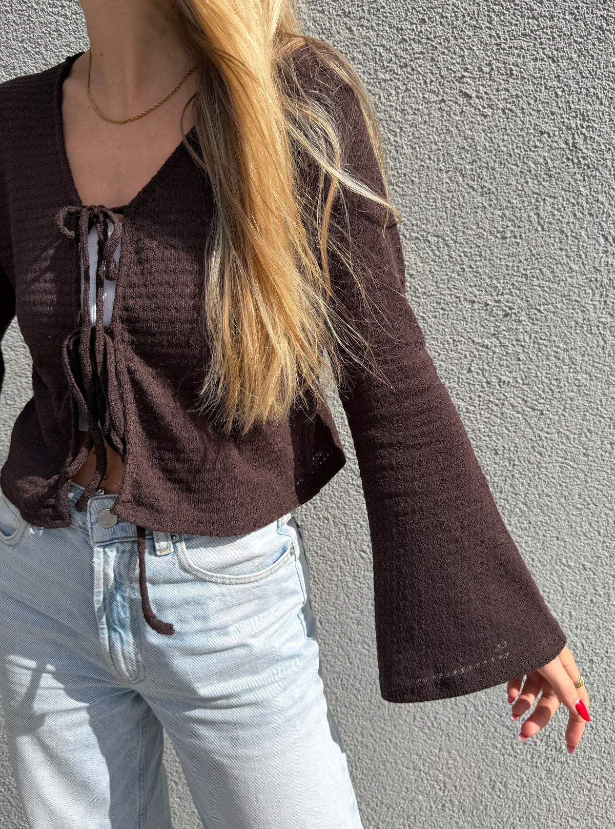 Cardigan "LINA" brown