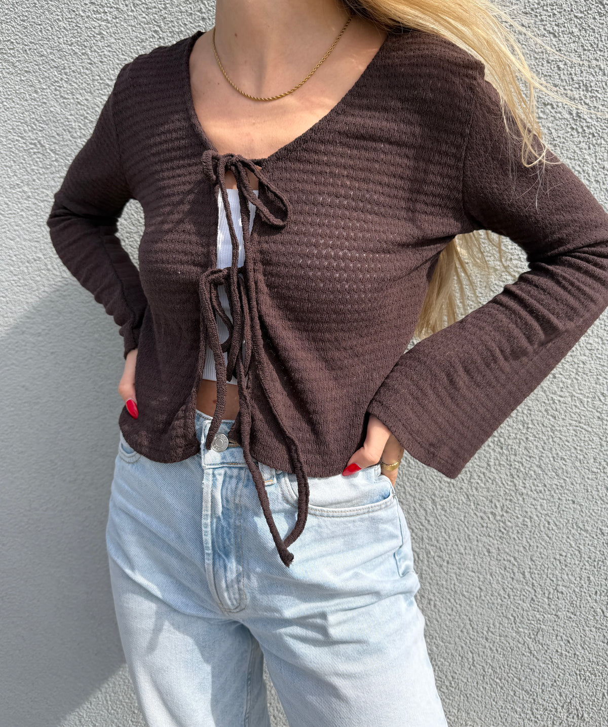 Cardigan "LINA" brown