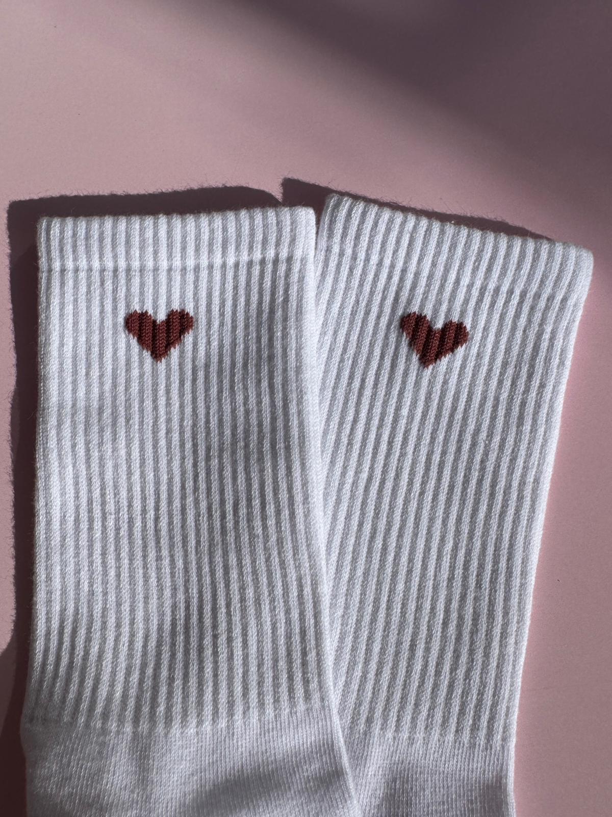 Cozy Socks "Brown Heart"