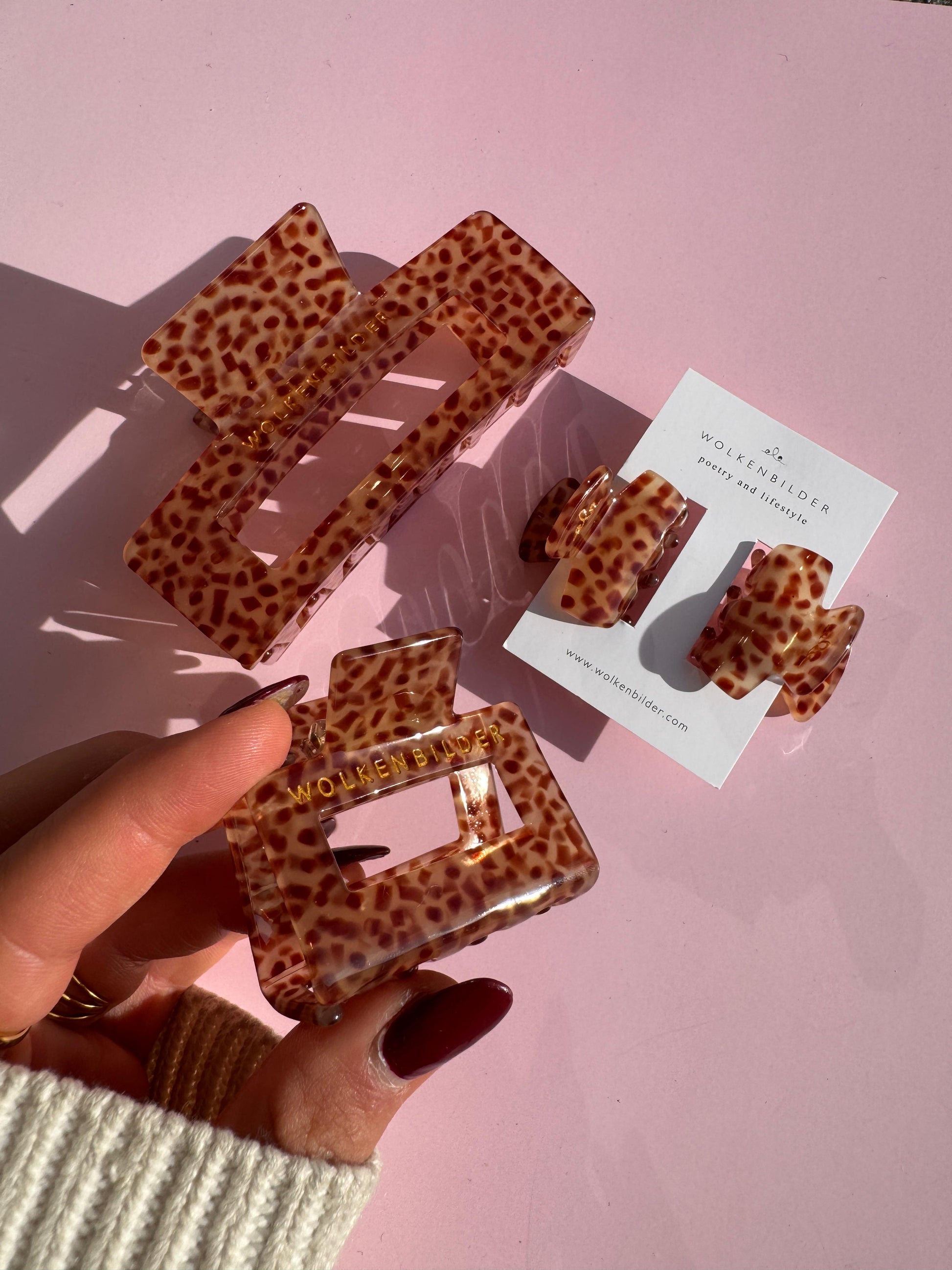 Marmorierte Haarklammer "ANA"