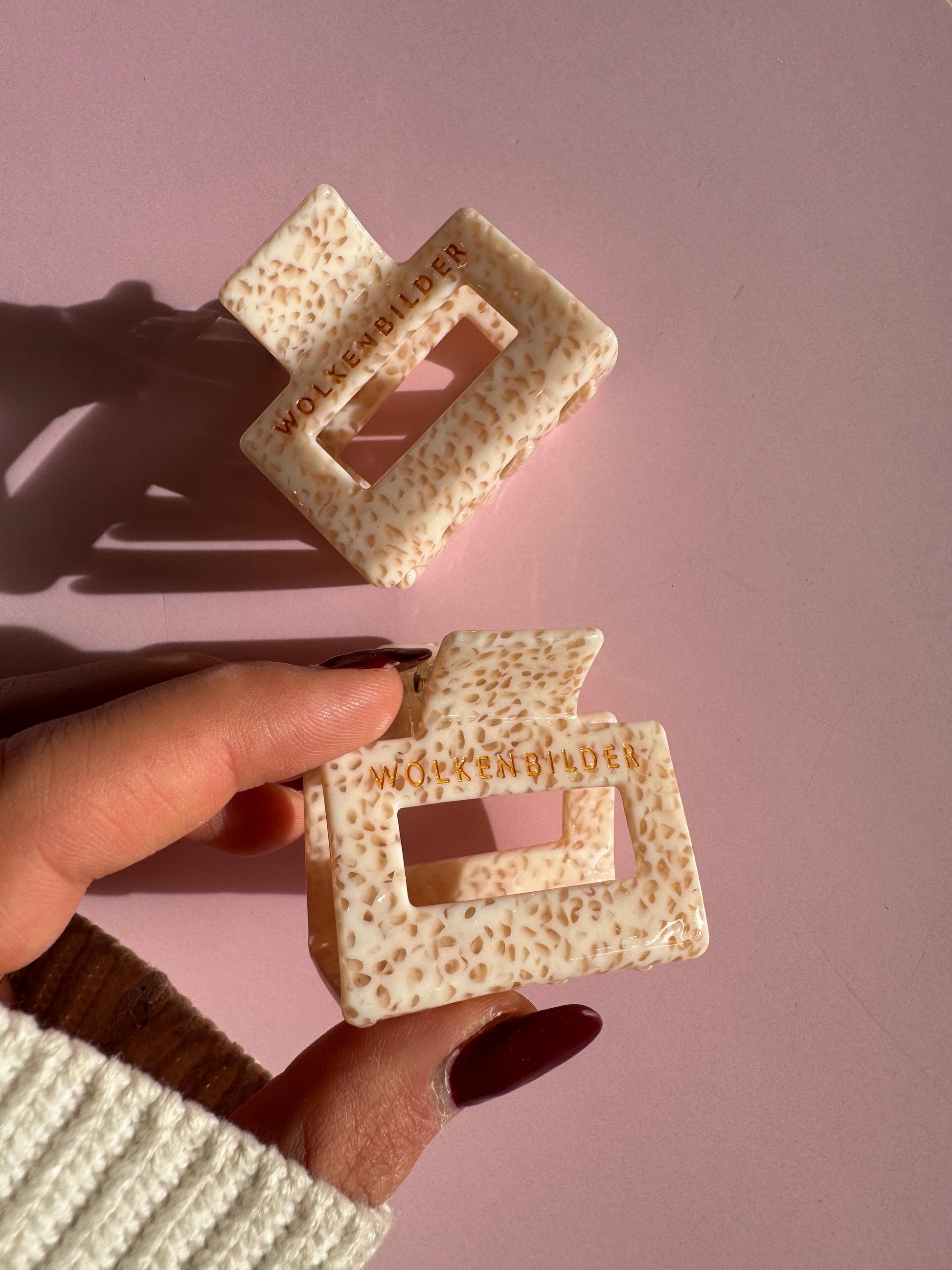 Marmorierte Haarklammer "LUNA"