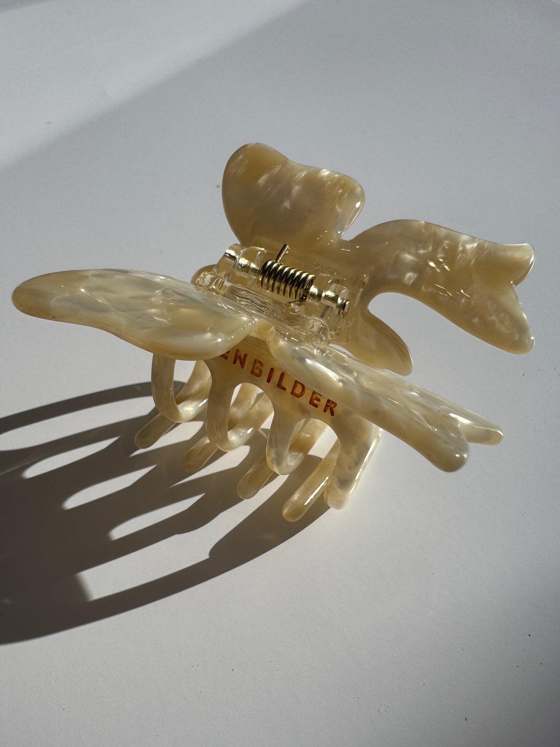 Marmorierte Haarklammer "SCHLEIFE"