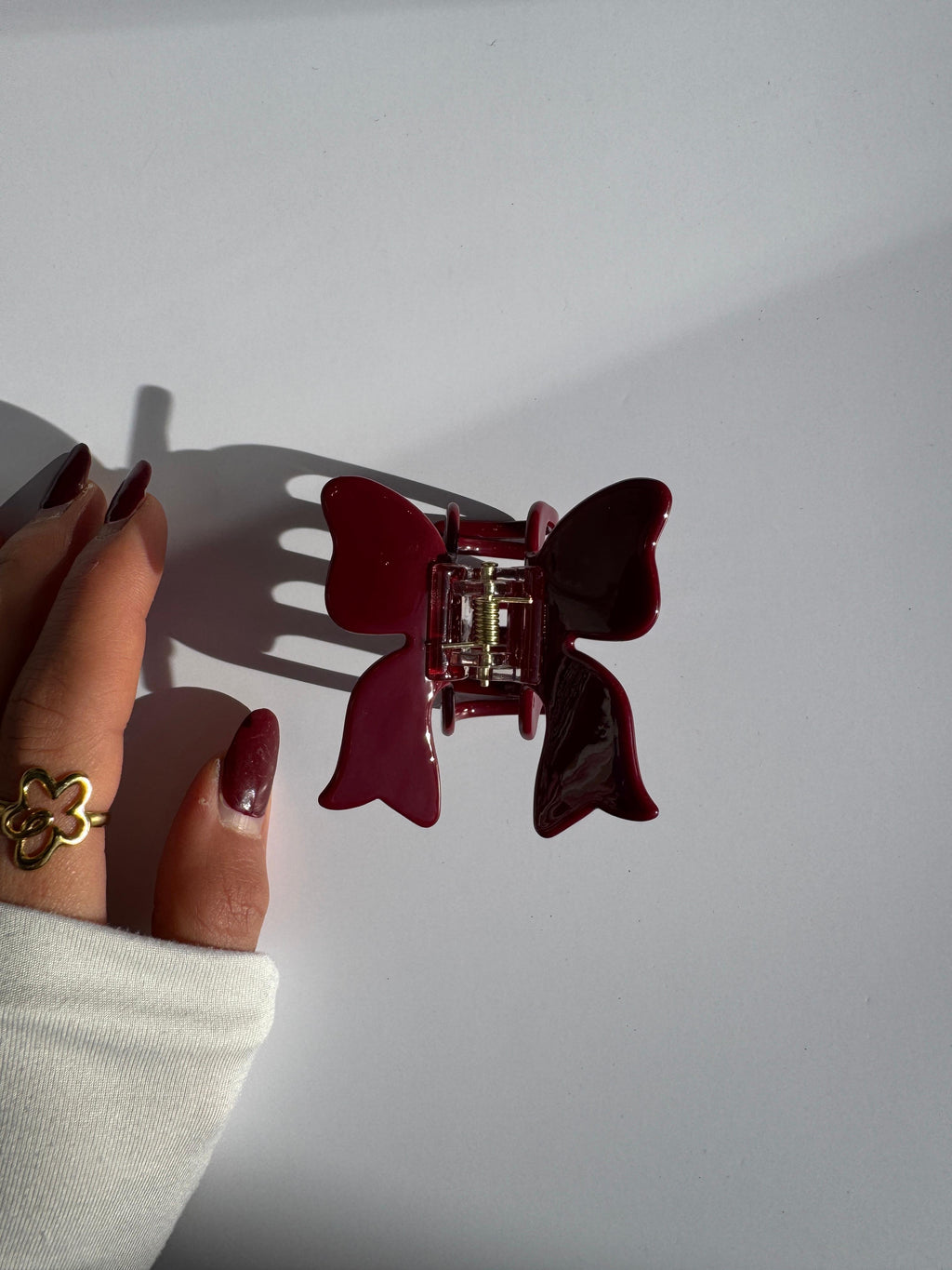 Marmorierte Haarklammer "SCHLEIFE"