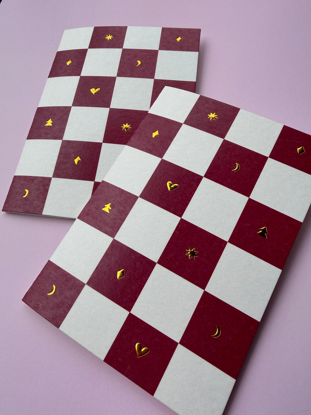 Klappkarte "Karo" mit Goldprägung