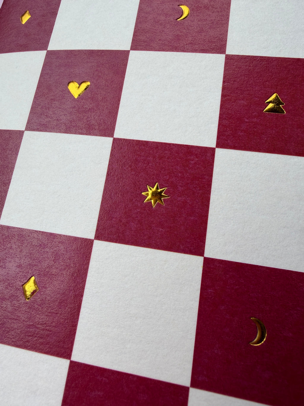 Klappkarte "Karo" mit Goldprägung