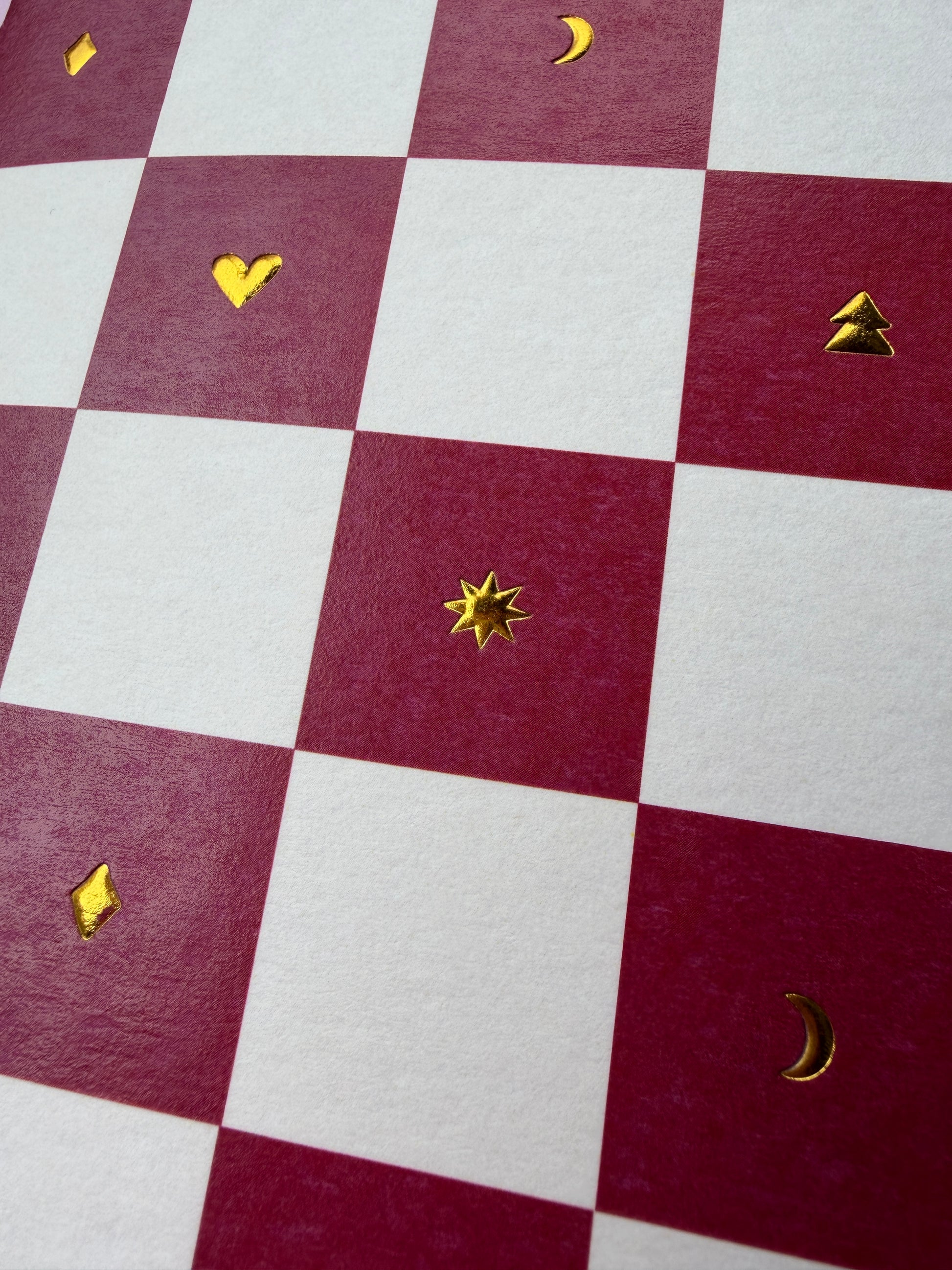 Klappkarte "Karo" mit Goldprägung