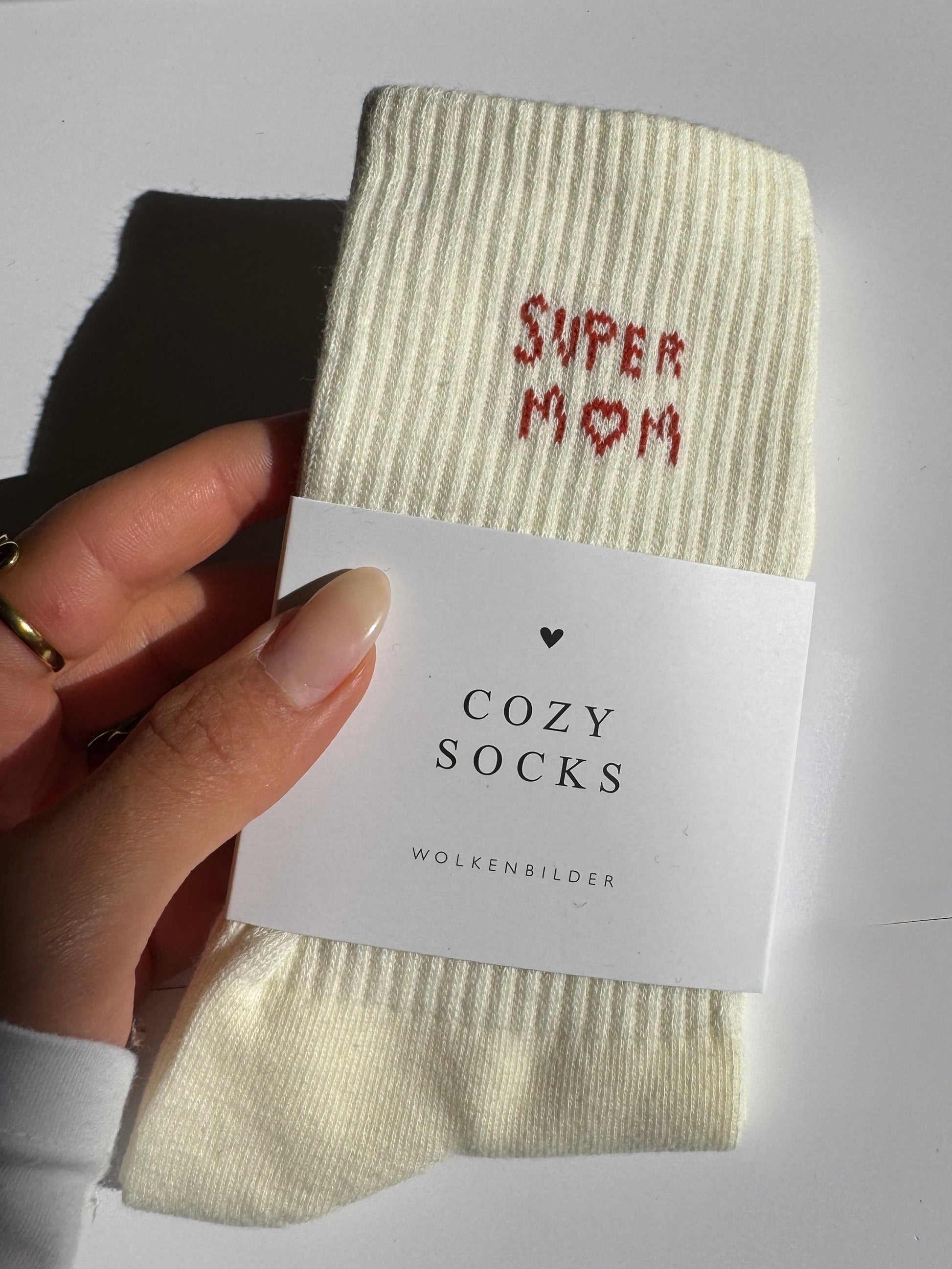 Cozy Socks "Super Mom"