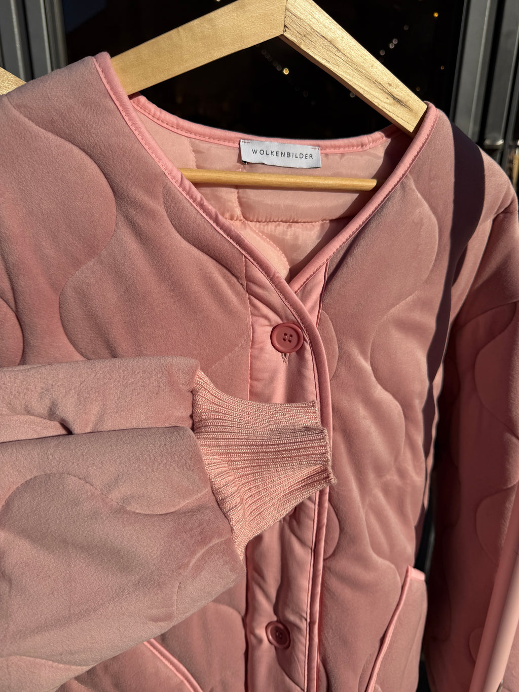 Steppjacke / Bomberjacke in Samtoptik