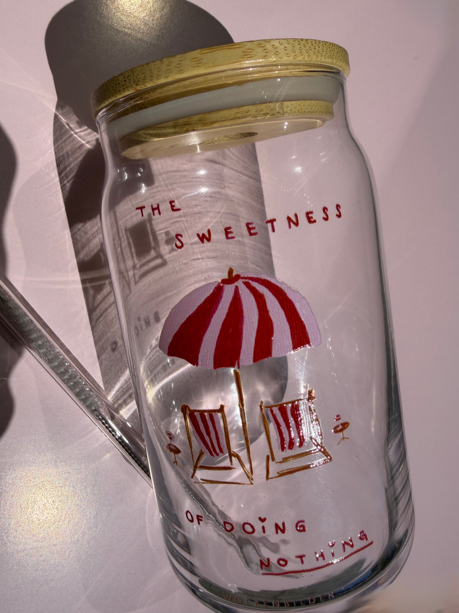 Trinkglas Bambusdeckel
