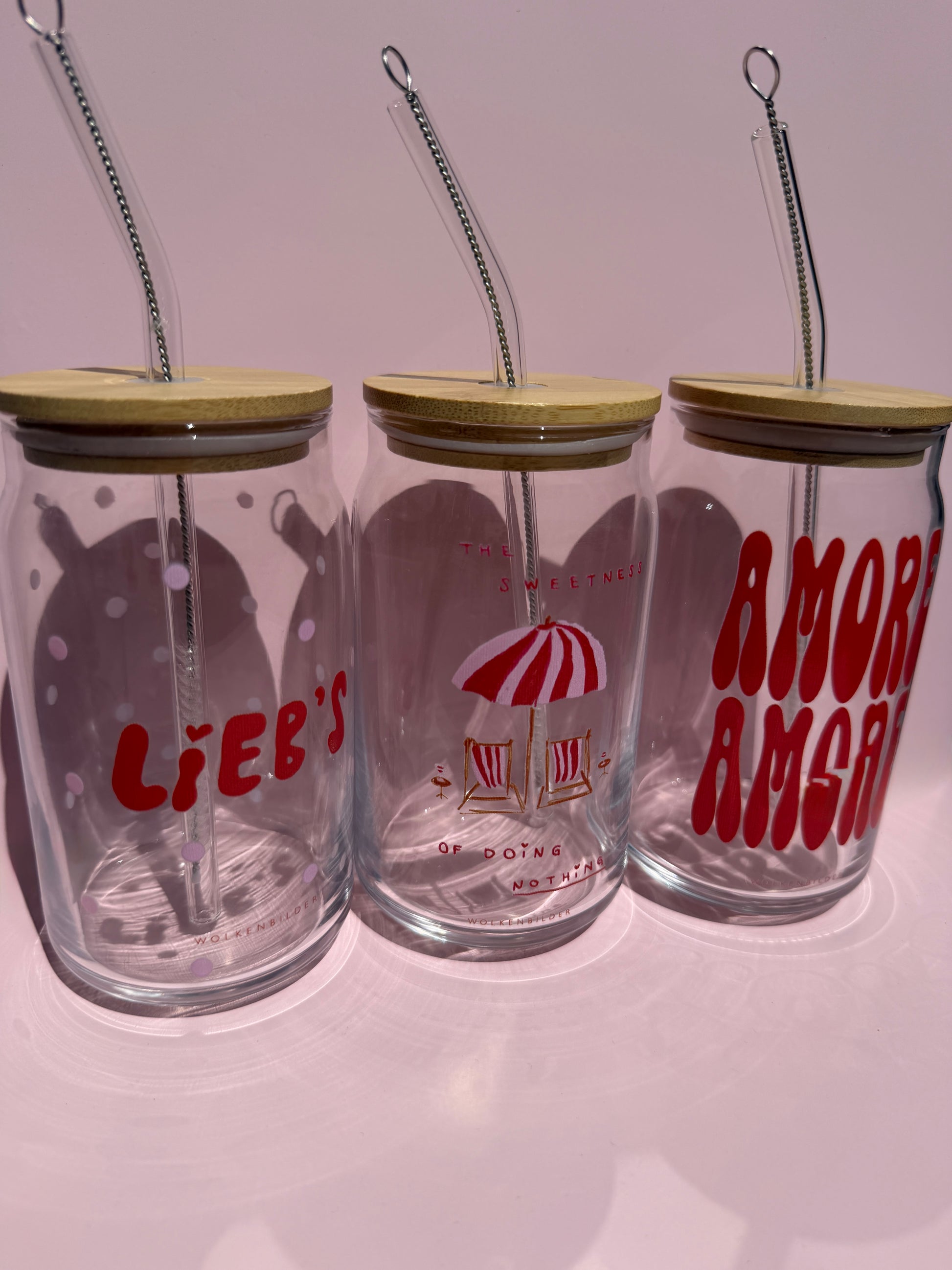 Trinkglas Bambusdeckel
