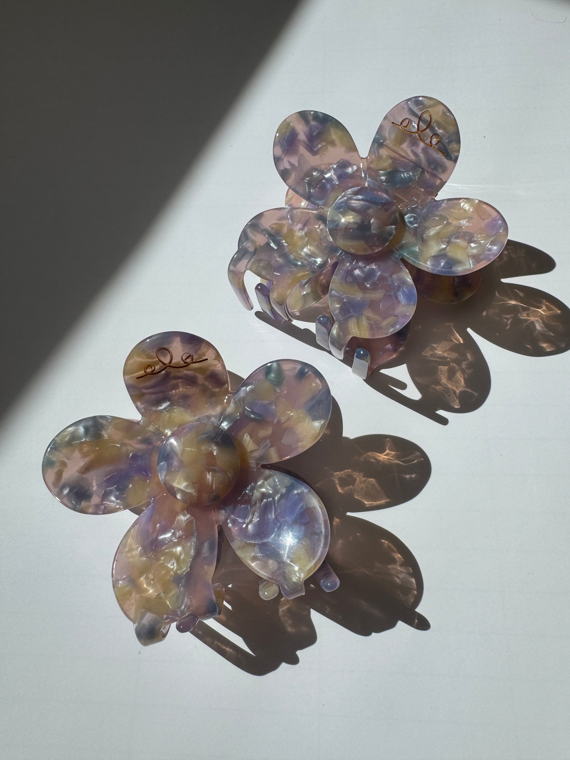 Marmorierte Haarklammer "NIGHTY"