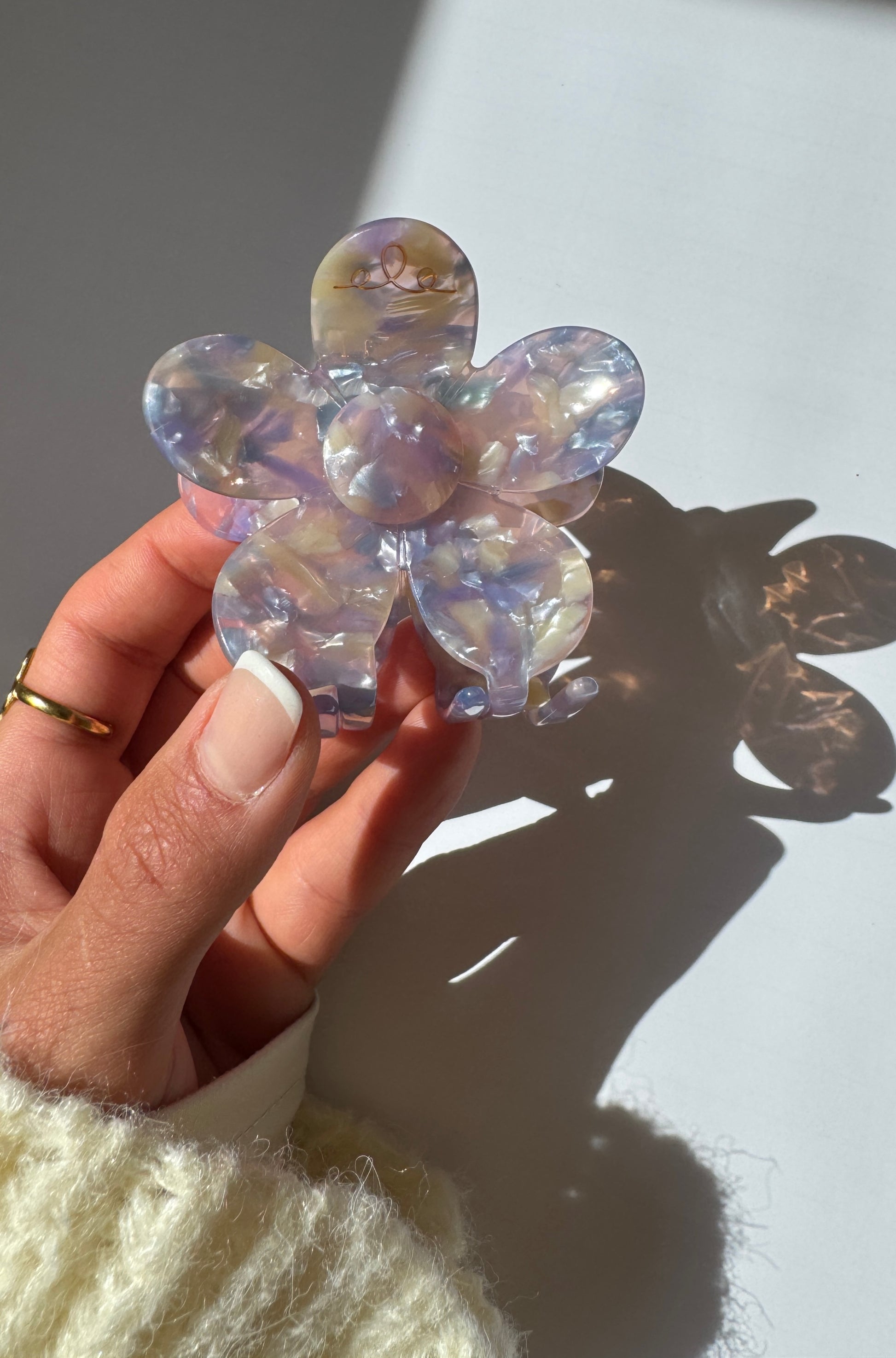 Marmorierte Haarklammer "NIGHTY"