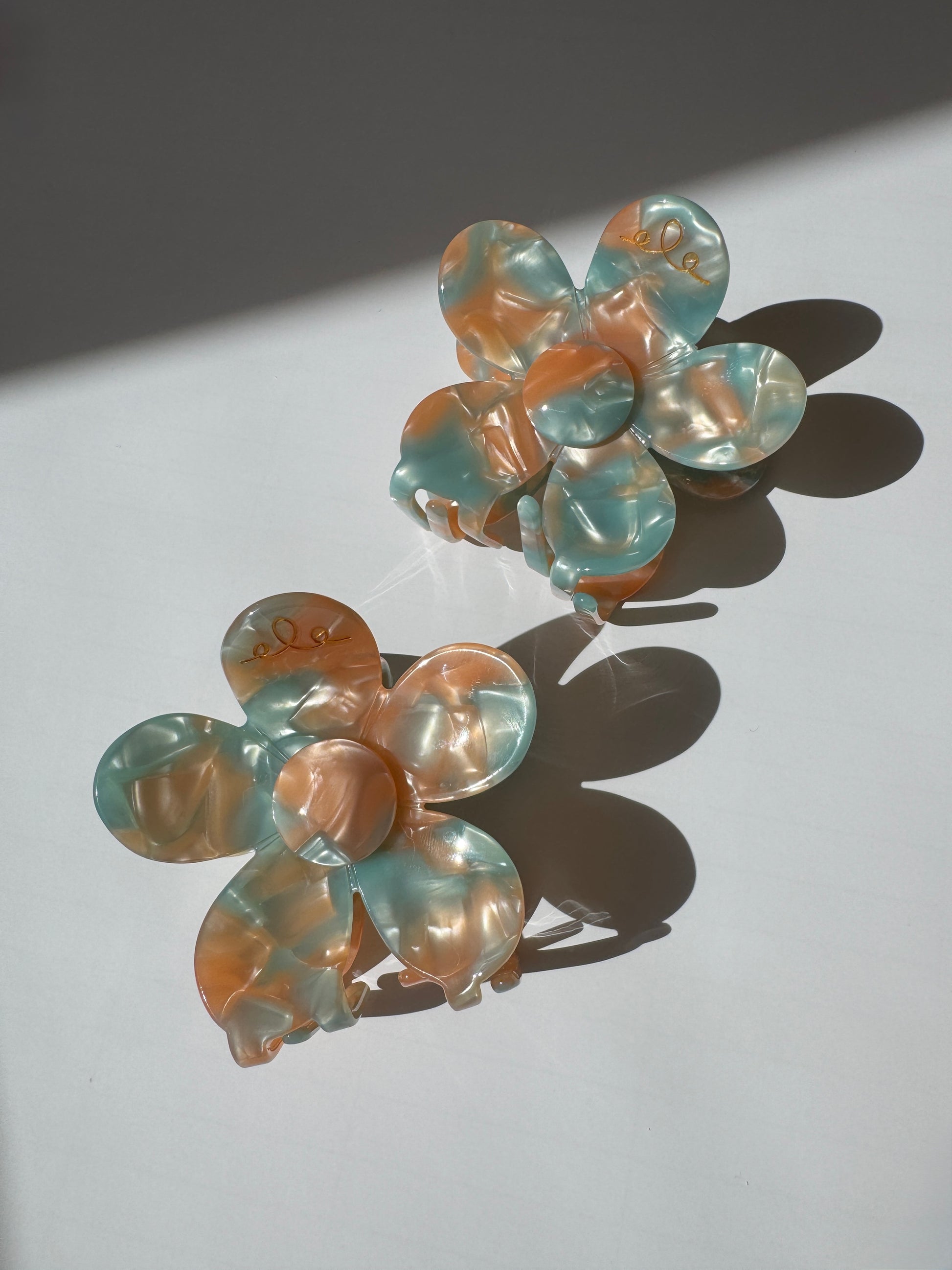 Marmorierte Haarklammer "LUNA"