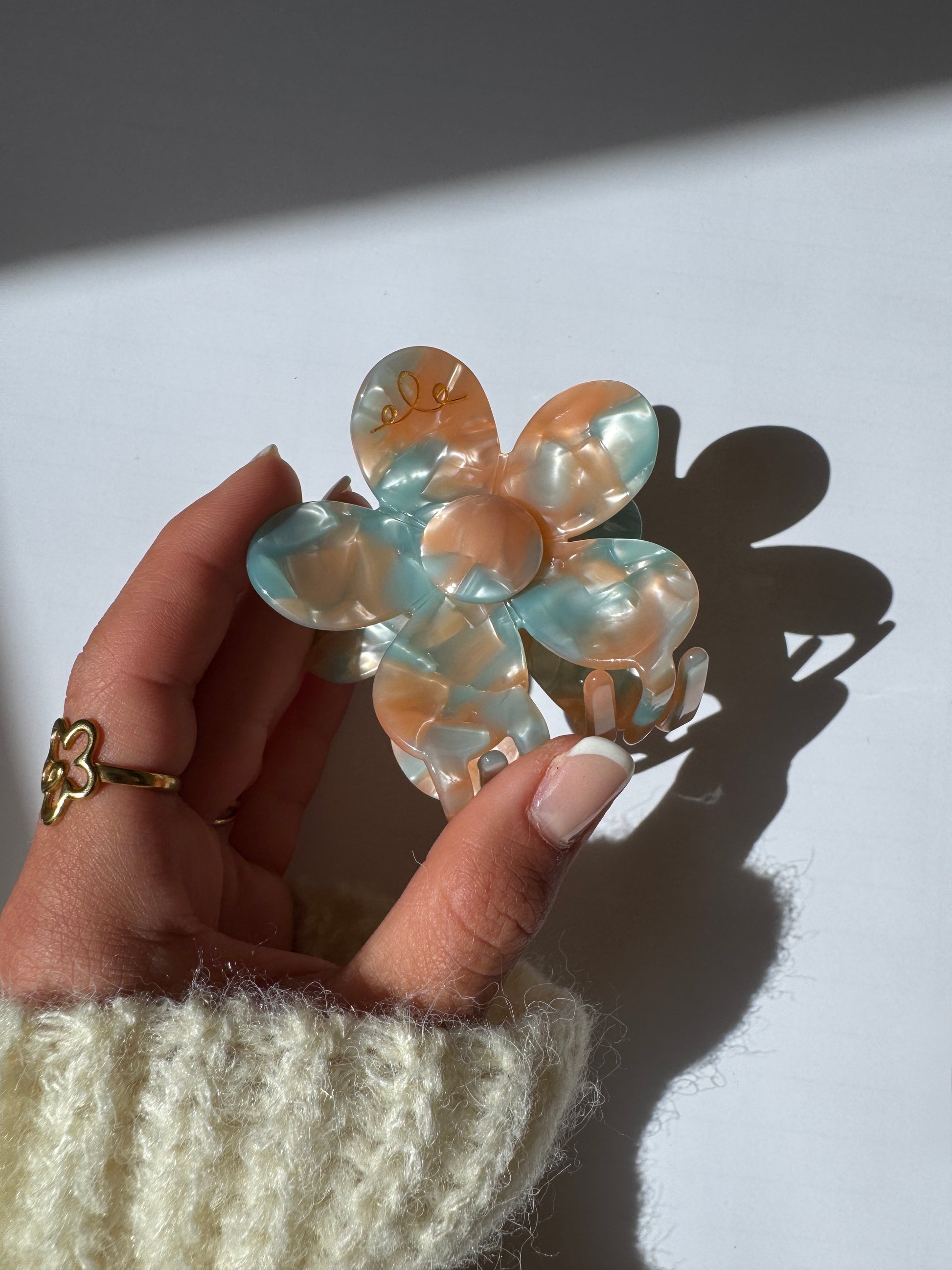 Marmorierte Haarklammer "LUNA"