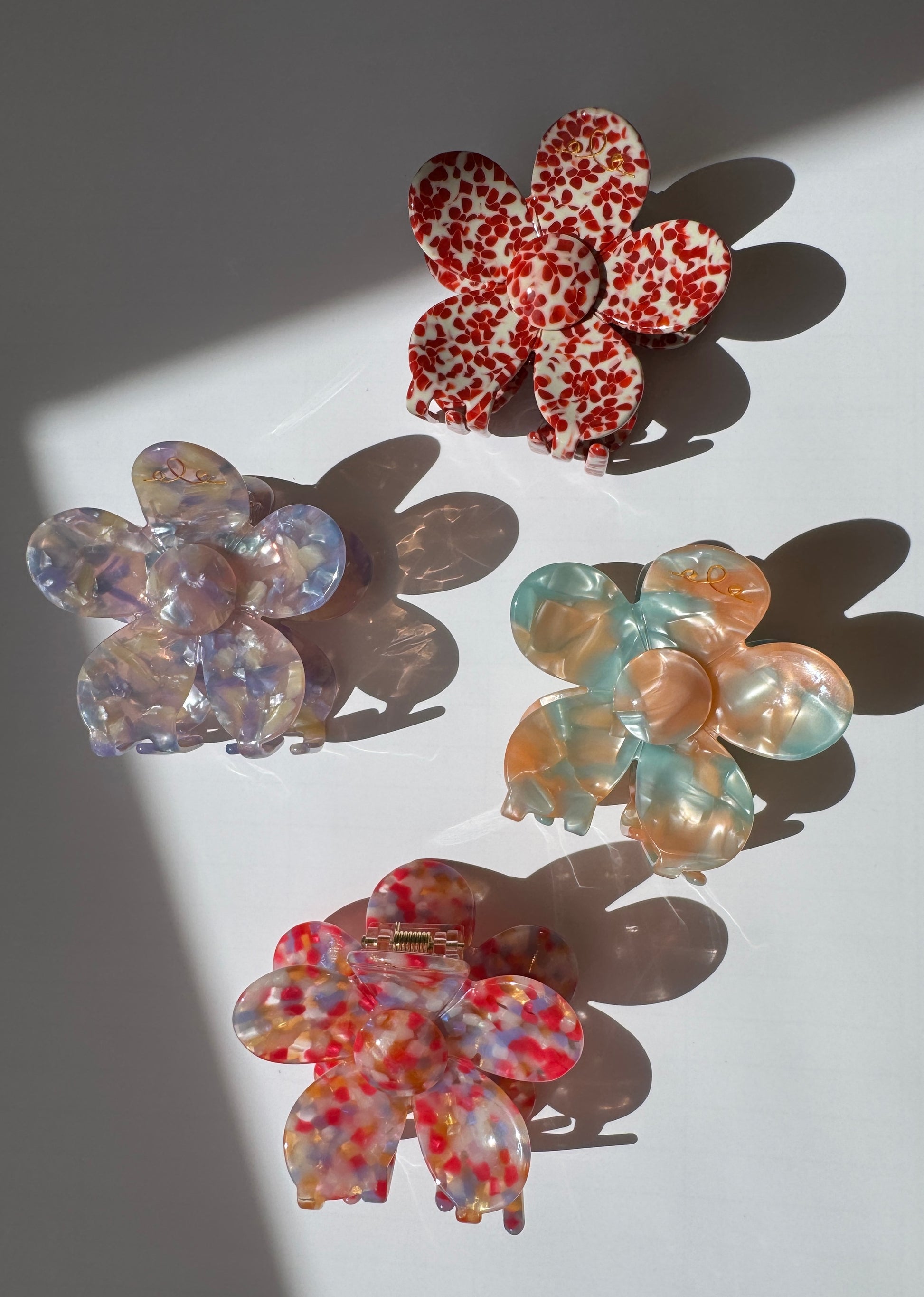 Marmorierte Haarklammer "LUNA"