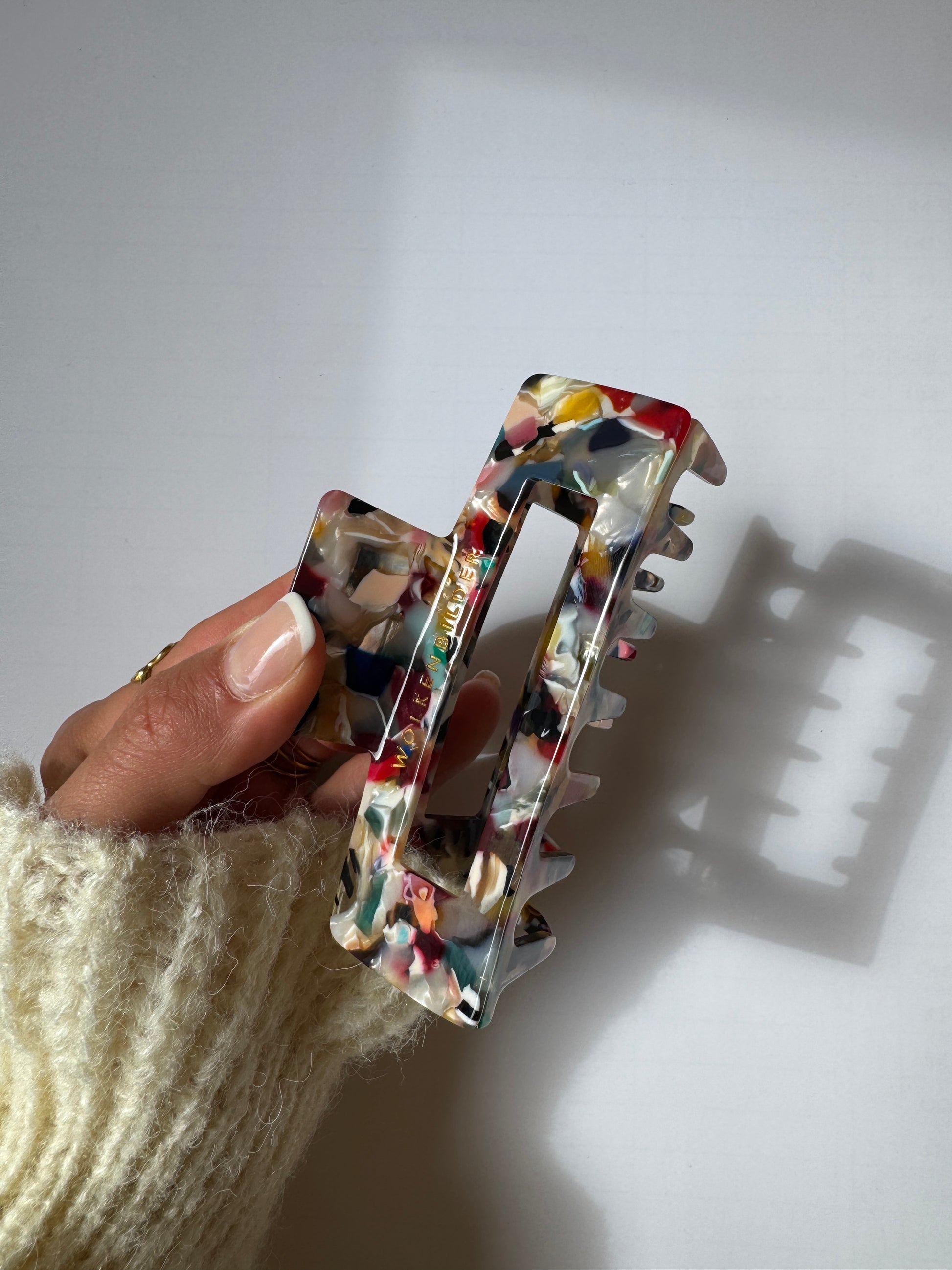 Marmorierte Haarklammer "ALLY"