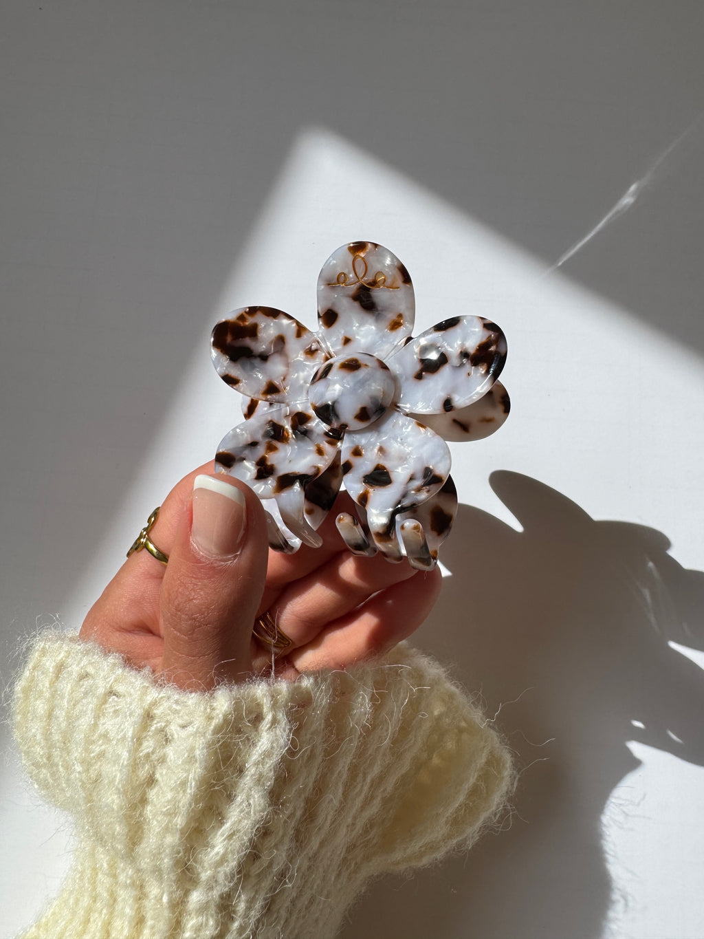 Marmorierte Haarklammer "LEOPARD"