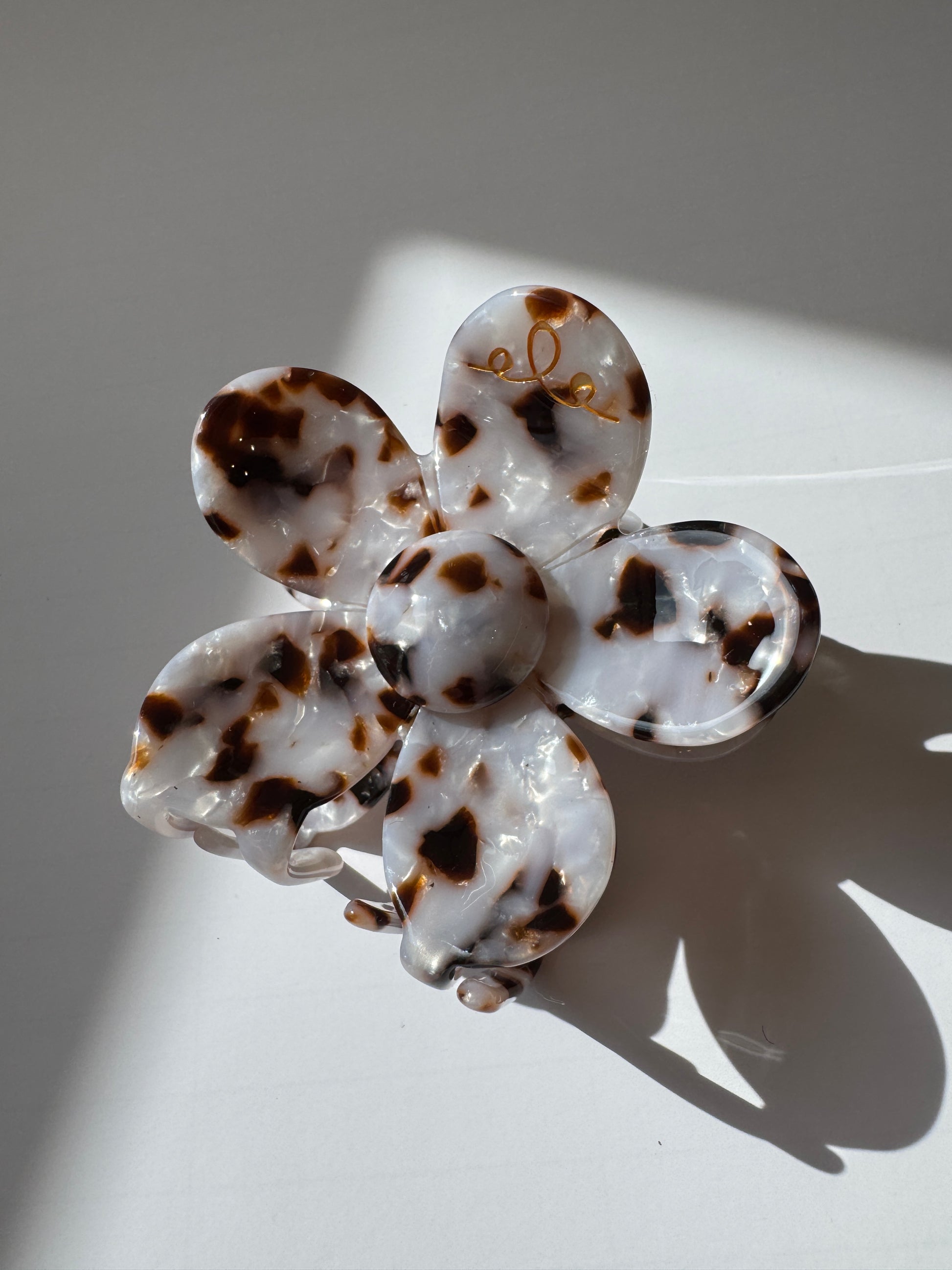 Marmorierte Haarklammer "LEOPARD"