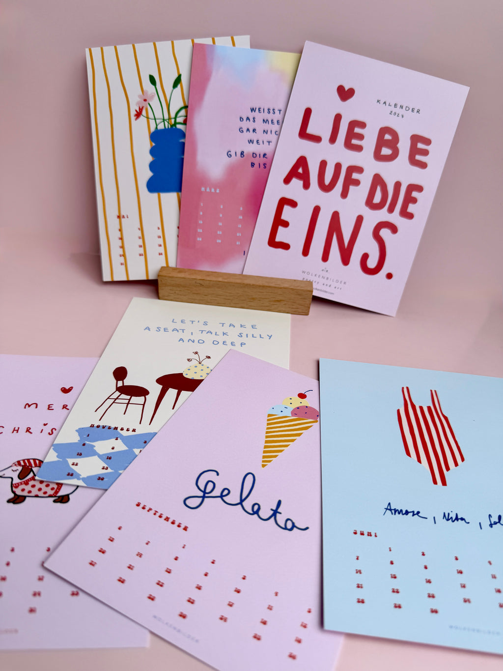 Postkarten-Kalender 2027 zum Aufstellen