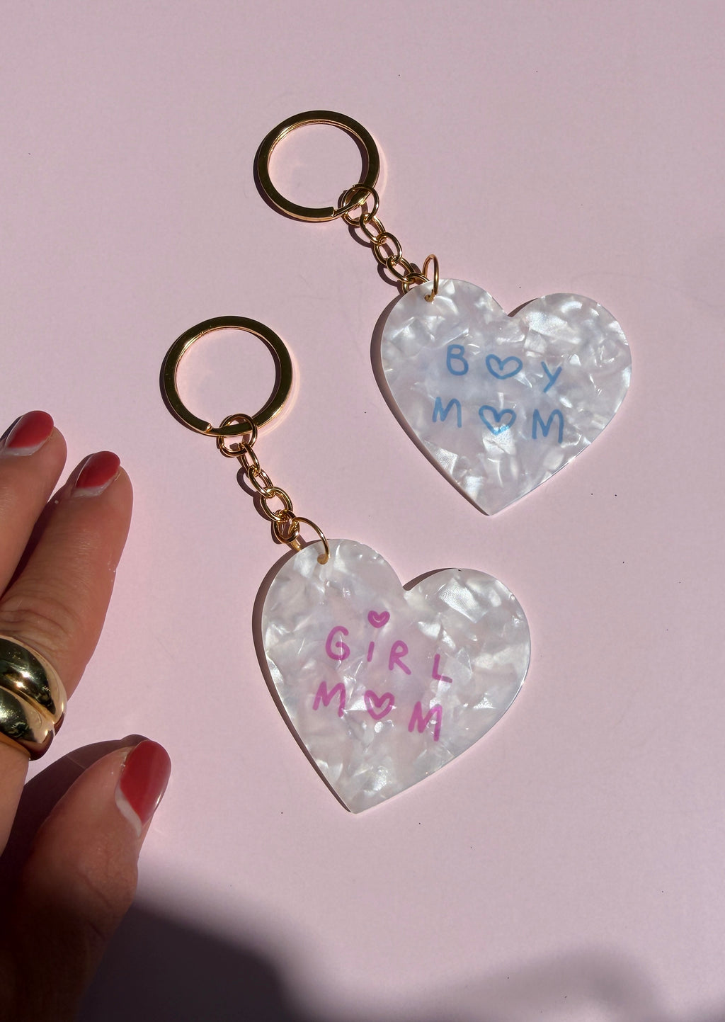 Keychain "BOY MOM"