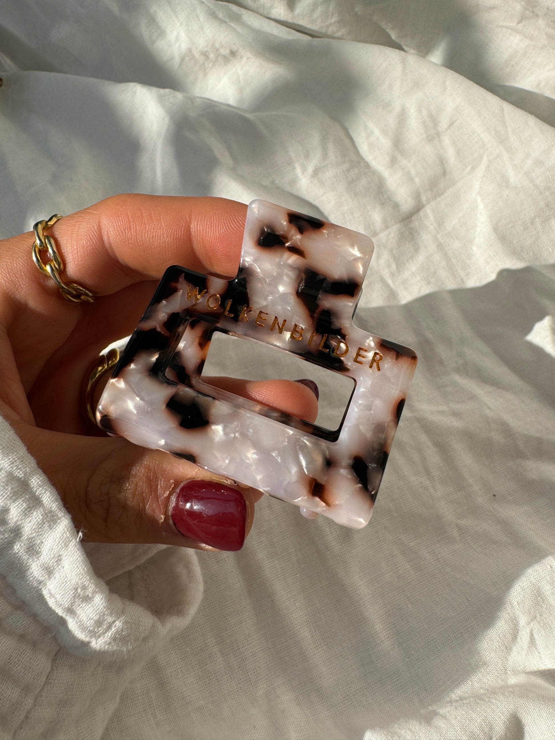 Marmorierte Haarklammer "LEOPARD"