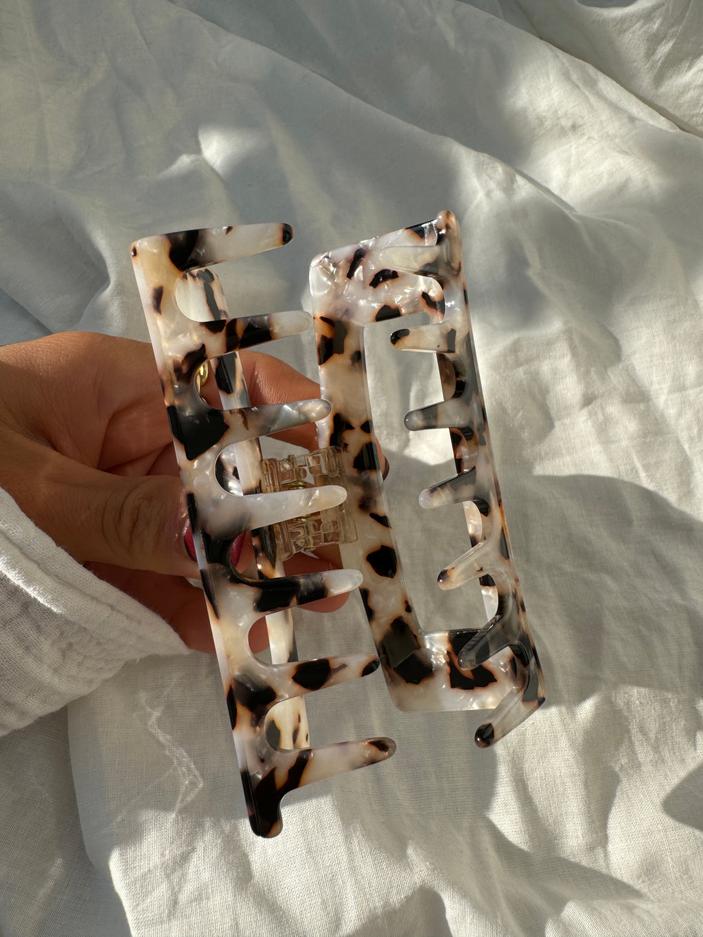 Marmorierte Haarklammer "LEOPARD"