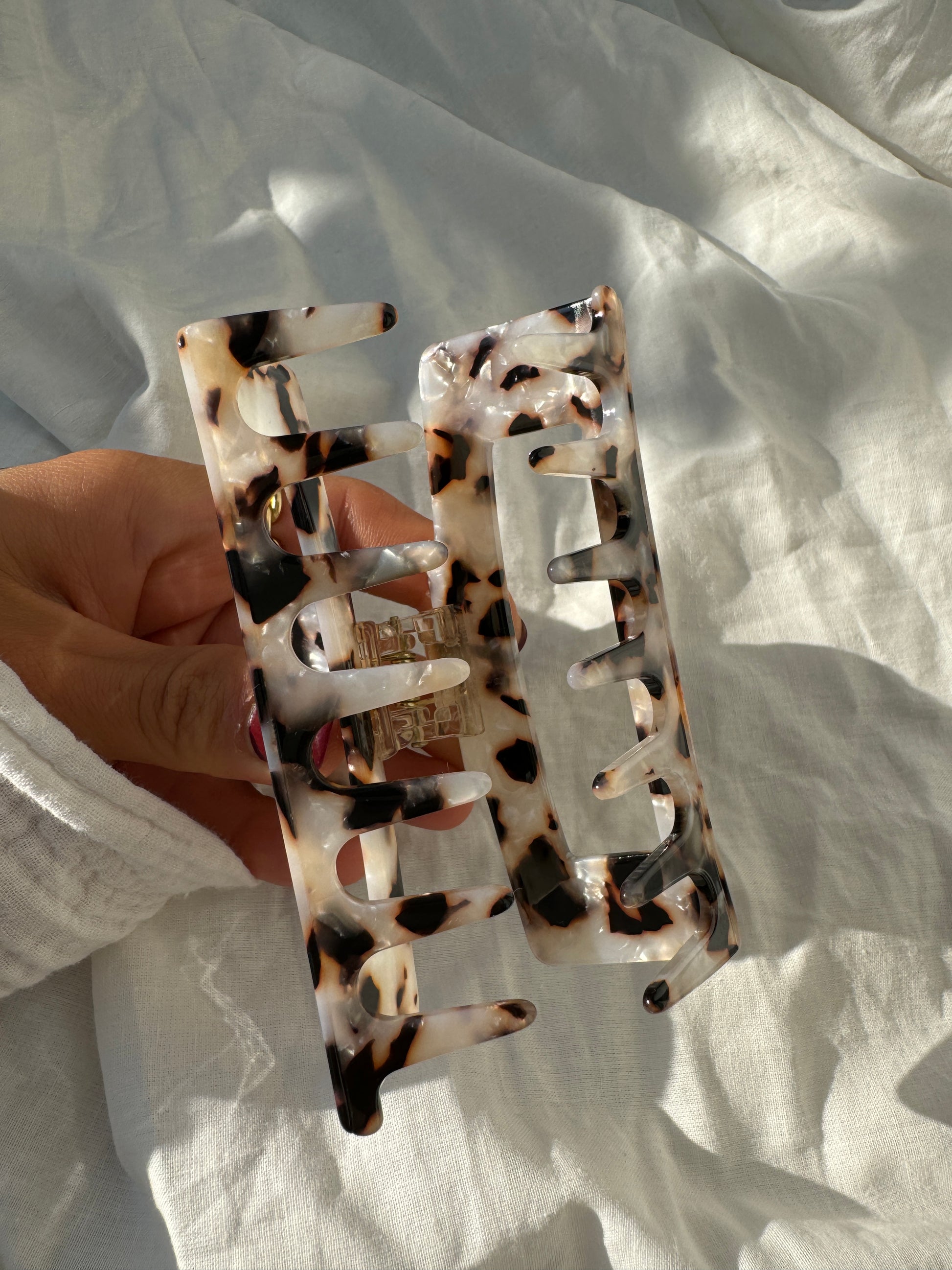 Marmorierte Haarklammer "LEOPARD"