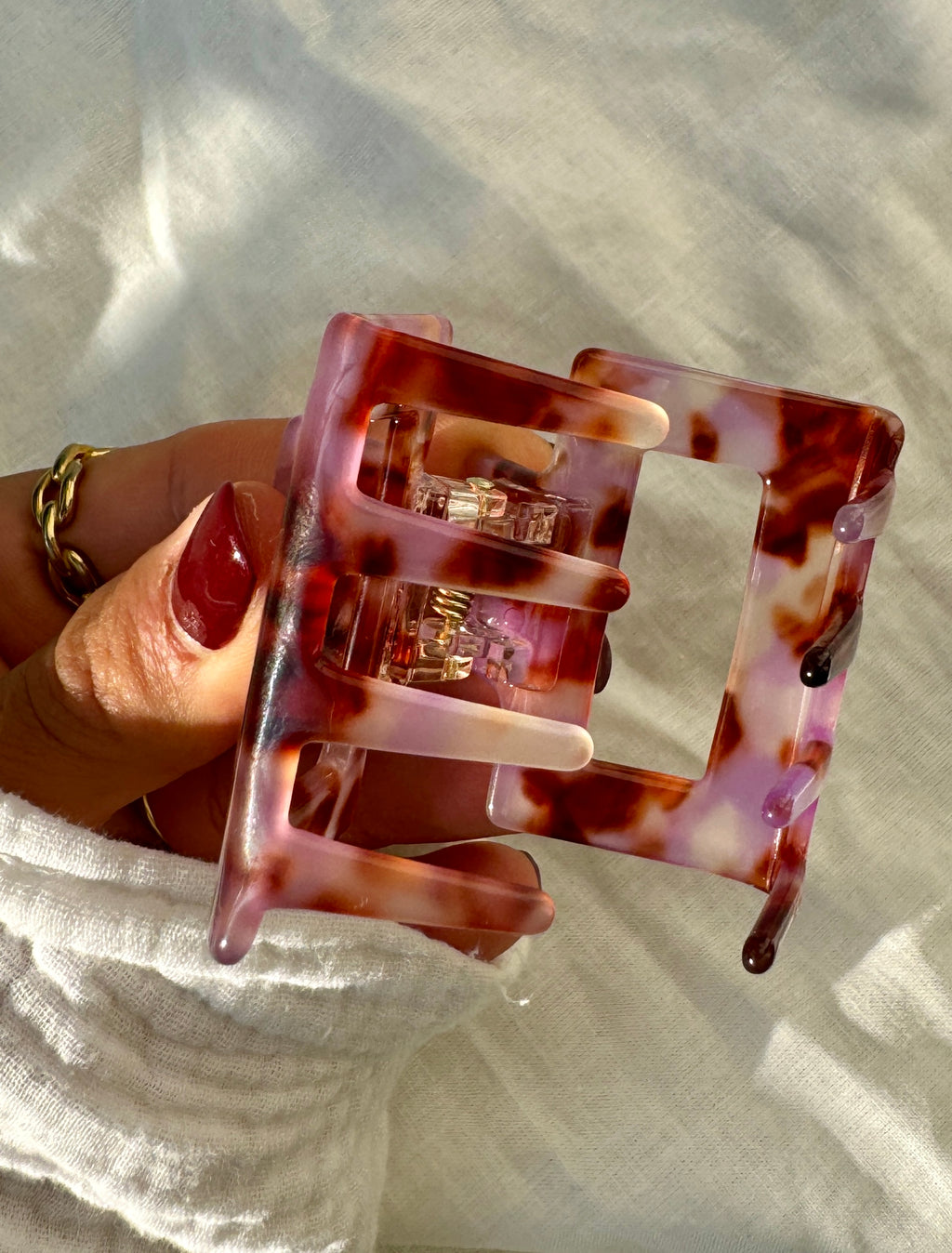 Marmorierte Haarklammer "CARLA"