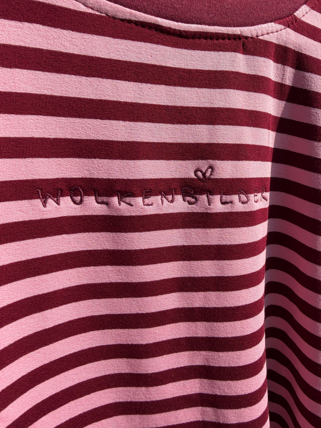 Oversized longsleeve stripes (burgundy / pink)