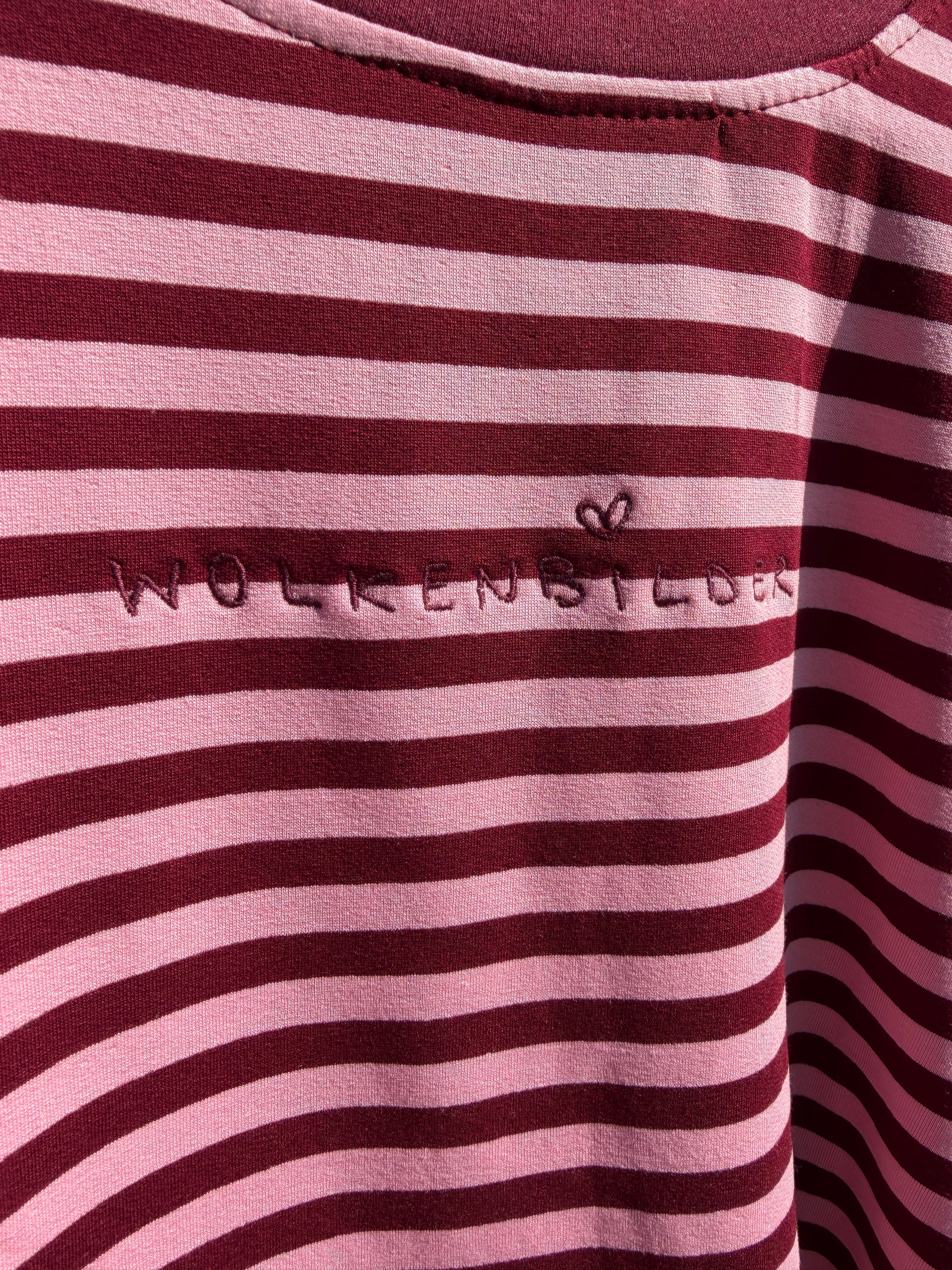 Oversized longsleeve stripes (burgundy / pink)