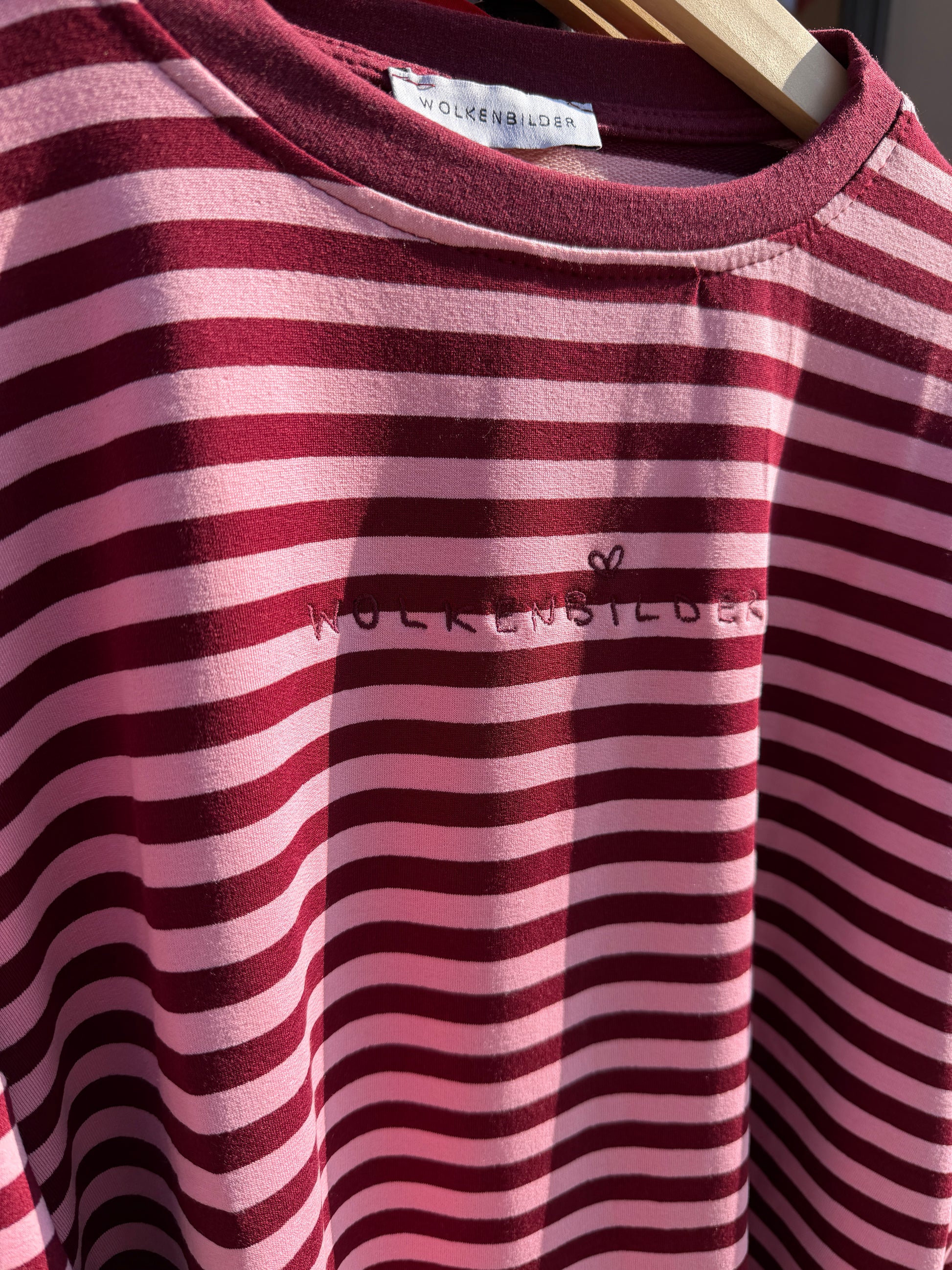 Oversized longsleeve stripes (burgundy / pink)