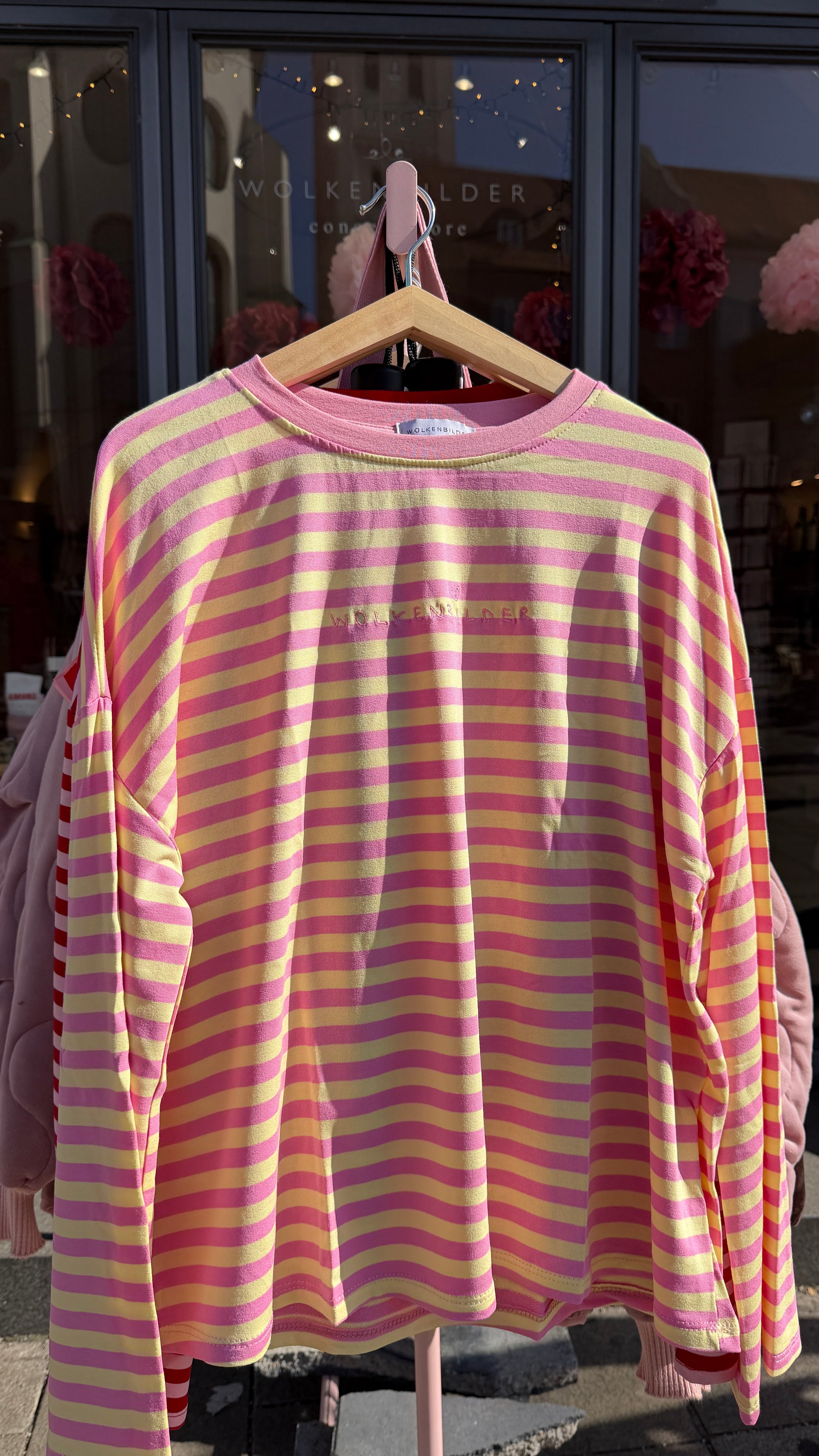 Oversized longsleeve stripes (yellow / pink)