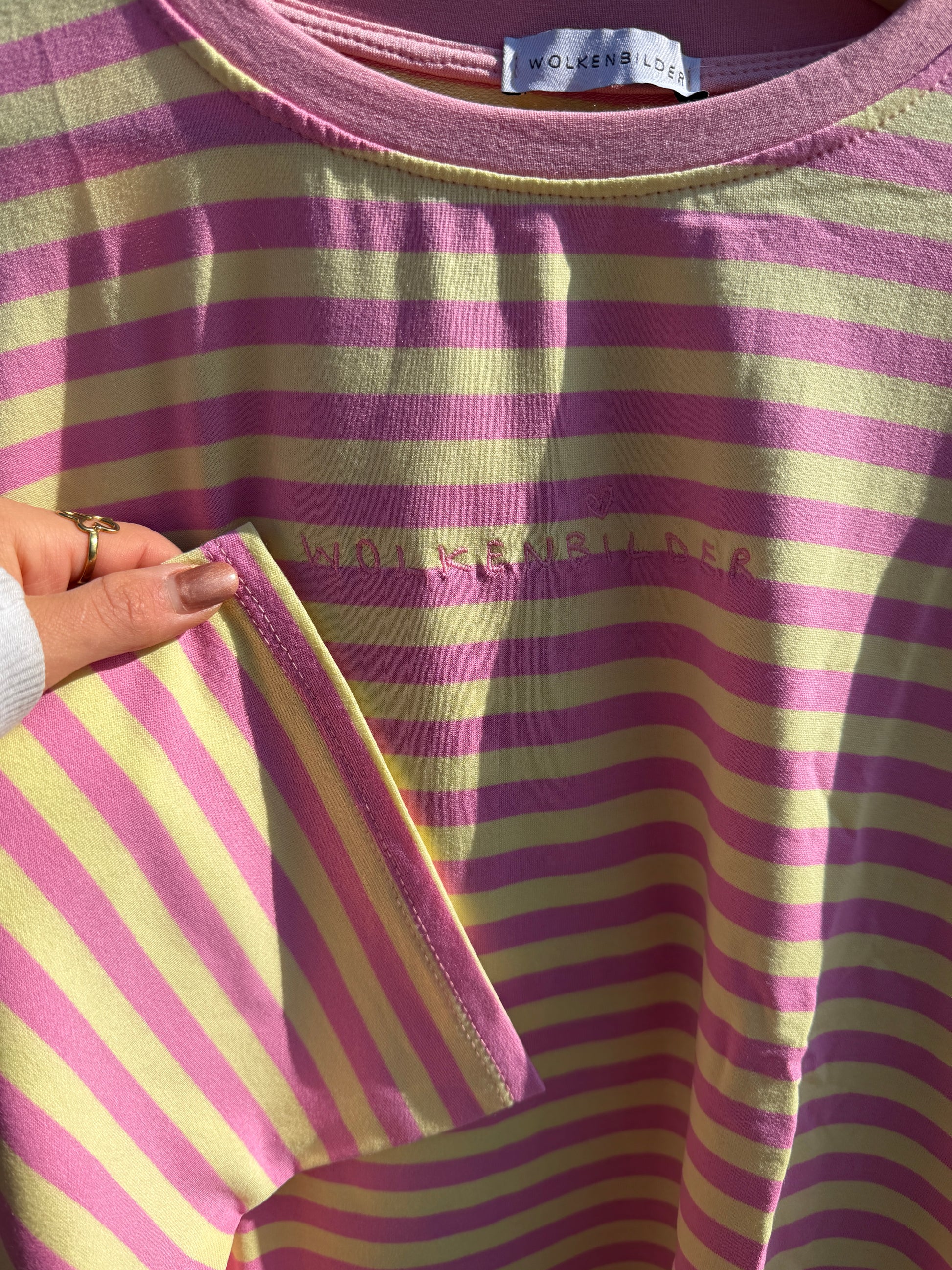 Oversized longsleeve stripes (yellow / pink)