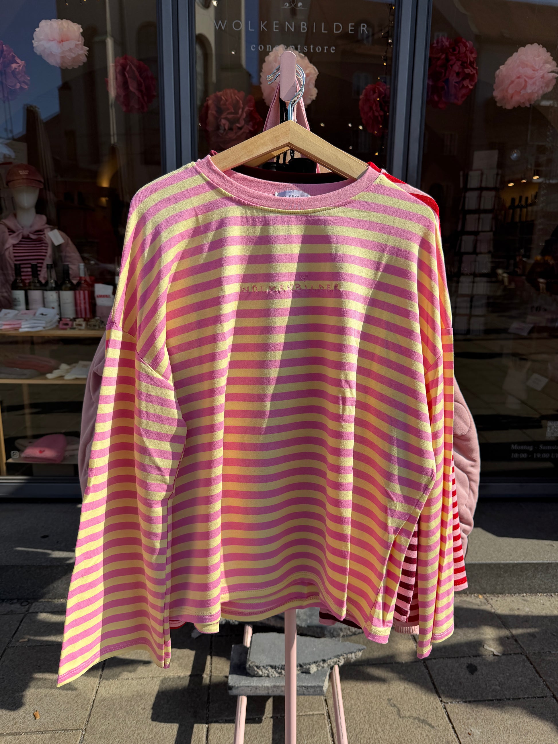 Oversized longsleeve stripes (yellow / pink)