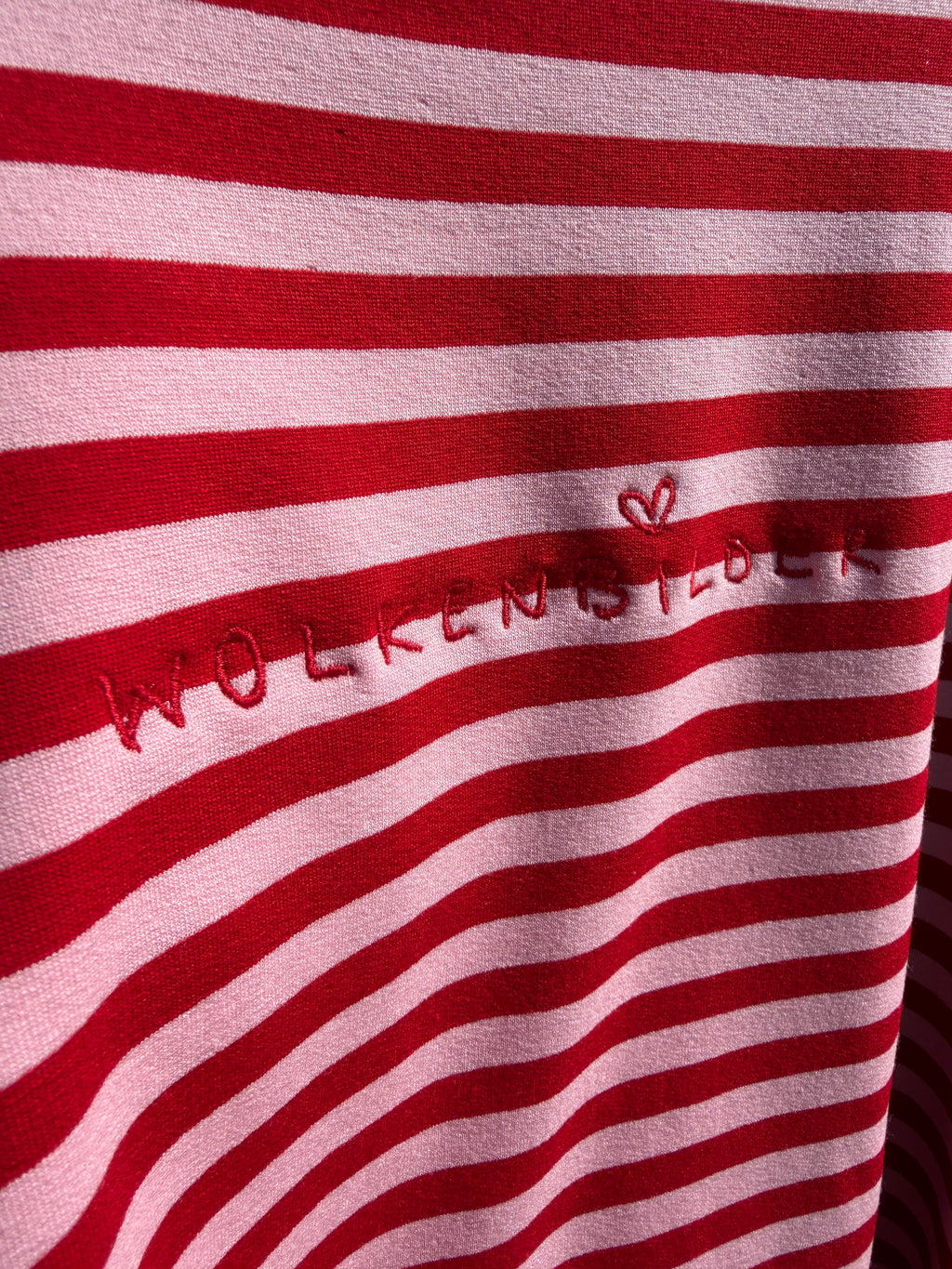 Oversized longsleeve stripes (red / pink)